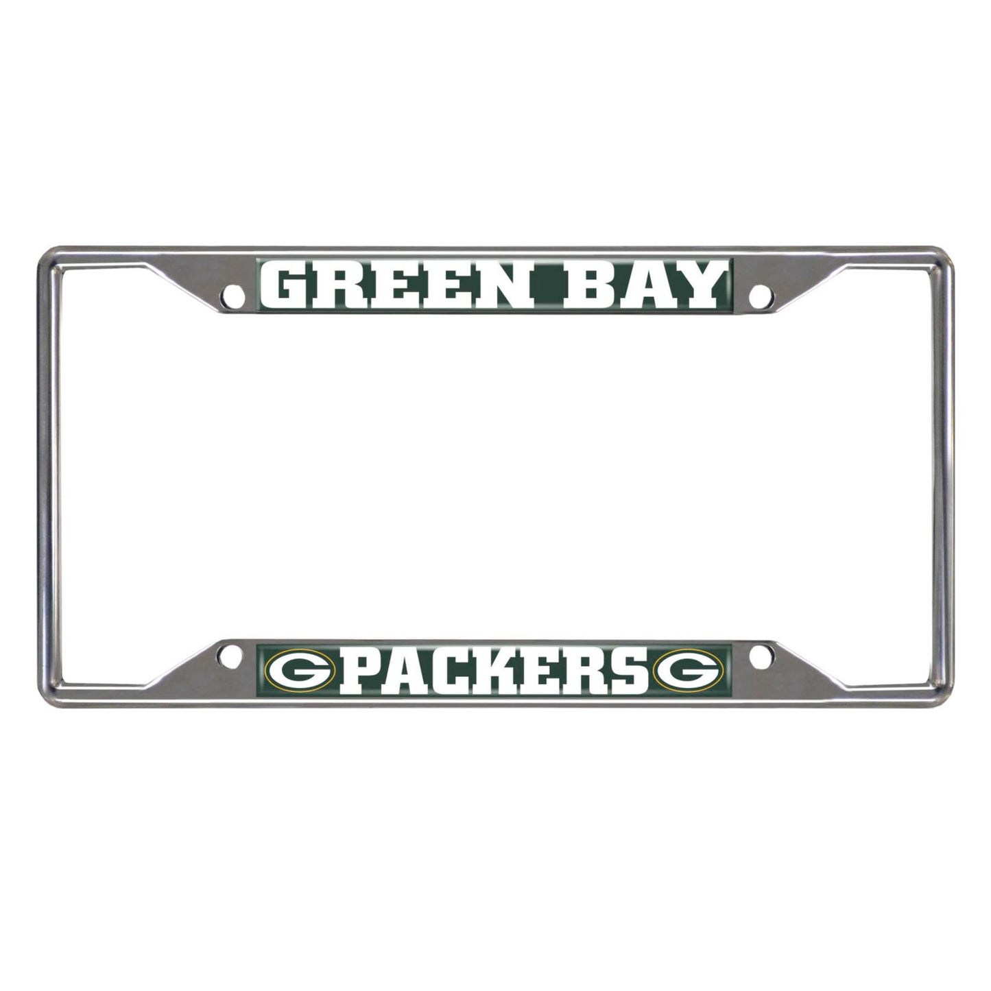 Green Bay Packers Chrome License Plate Frame
