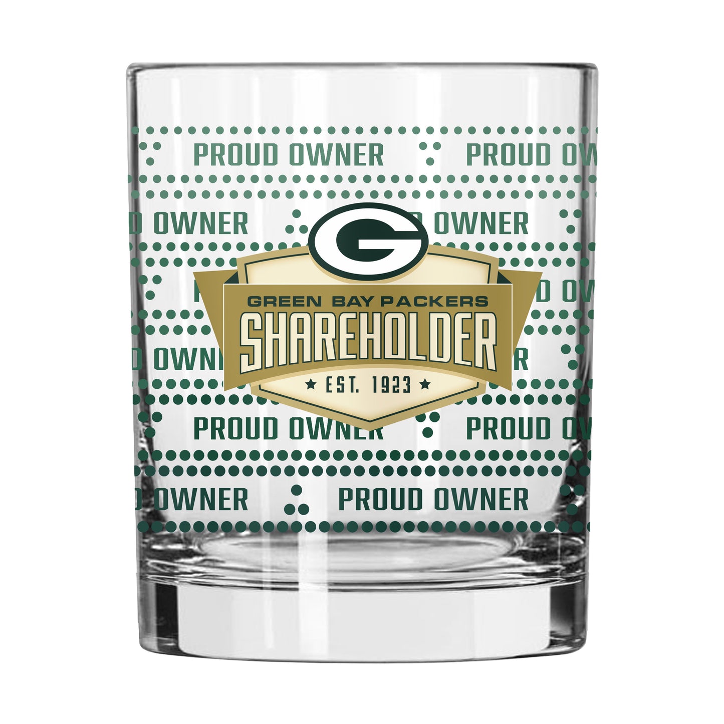 Green Bay Packers 14oz Proud Owner Rocks Glass