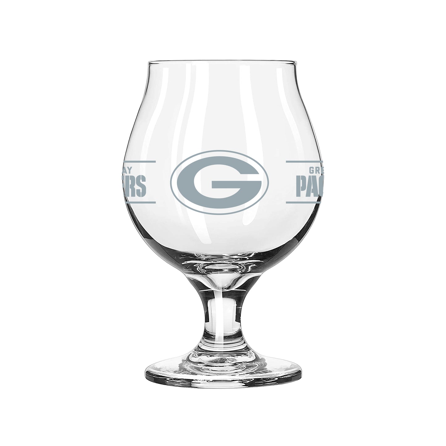 Green Bay Packers 16oz Frost Stripe Belgium Beer Glass