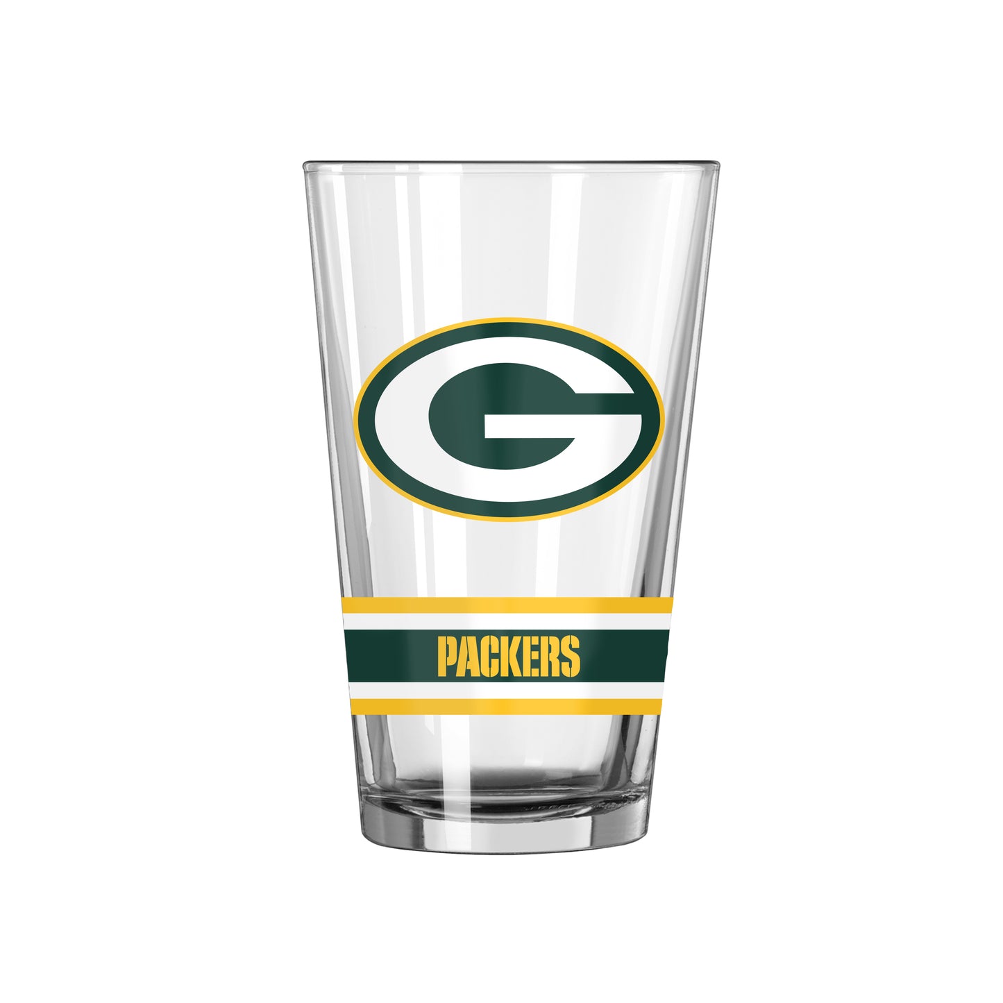 Green Bay Packers 16oz Gameday Stripe Pint Glass