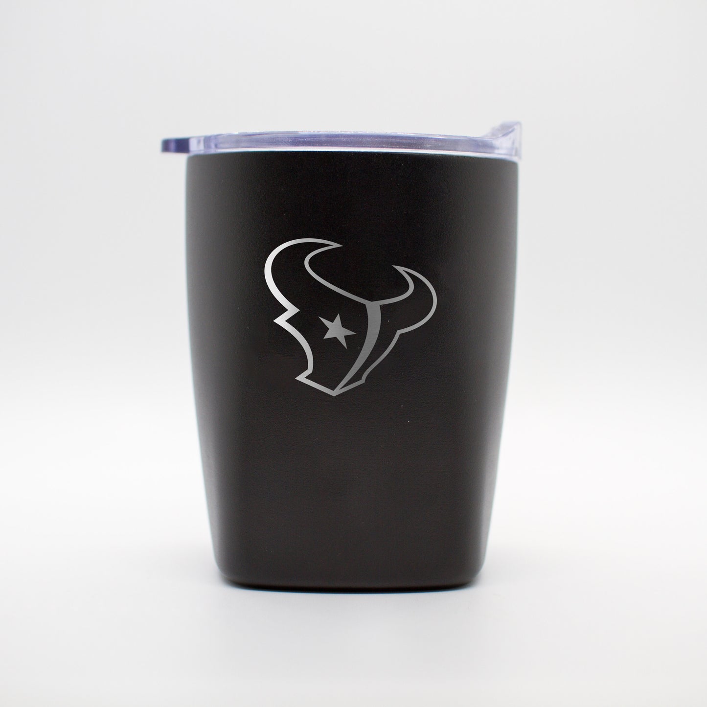 Houston Texans 10oz Etch Black Powder Coat Rocks Tumbler