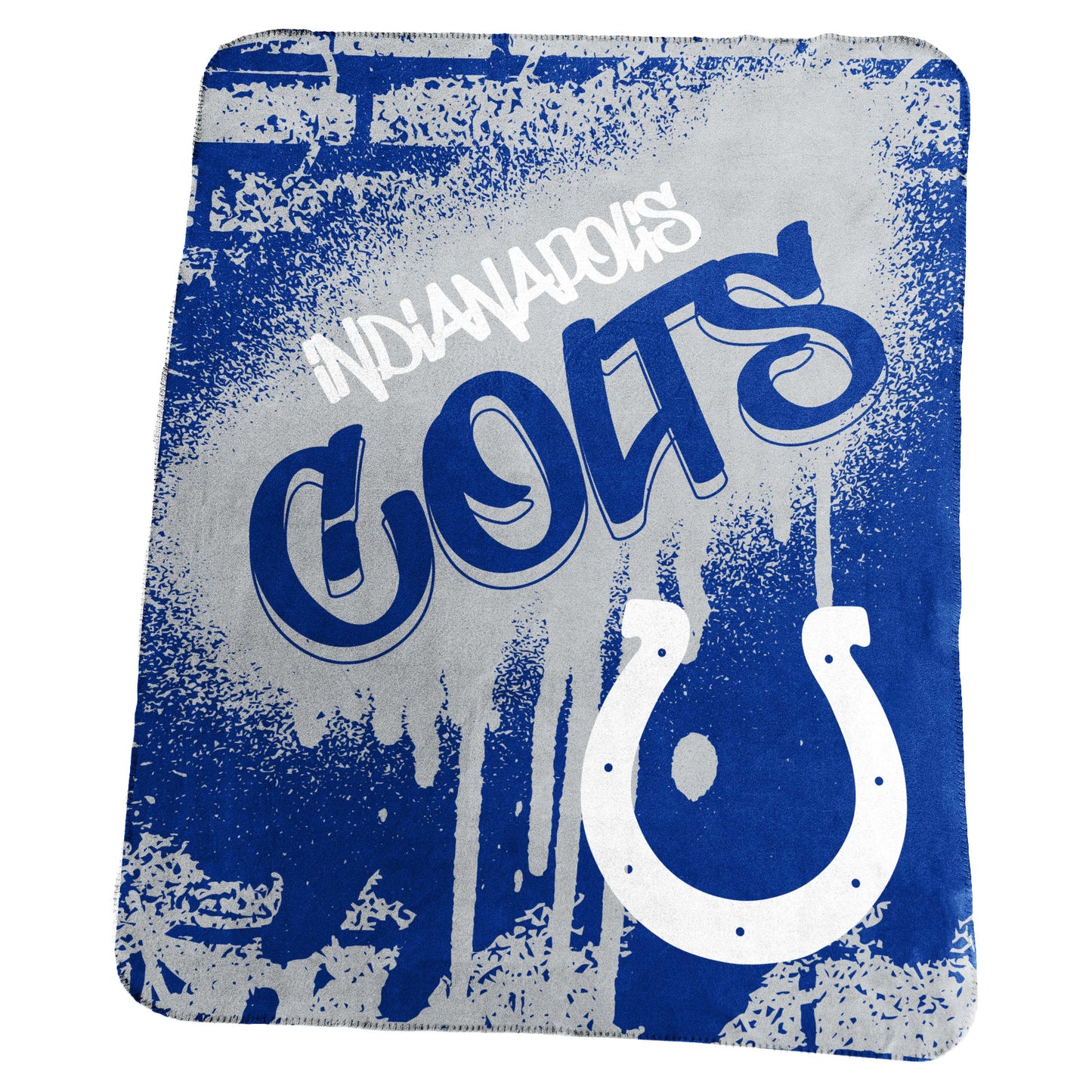 Indianapolis Colts Classic Graffiti Fleece Throw