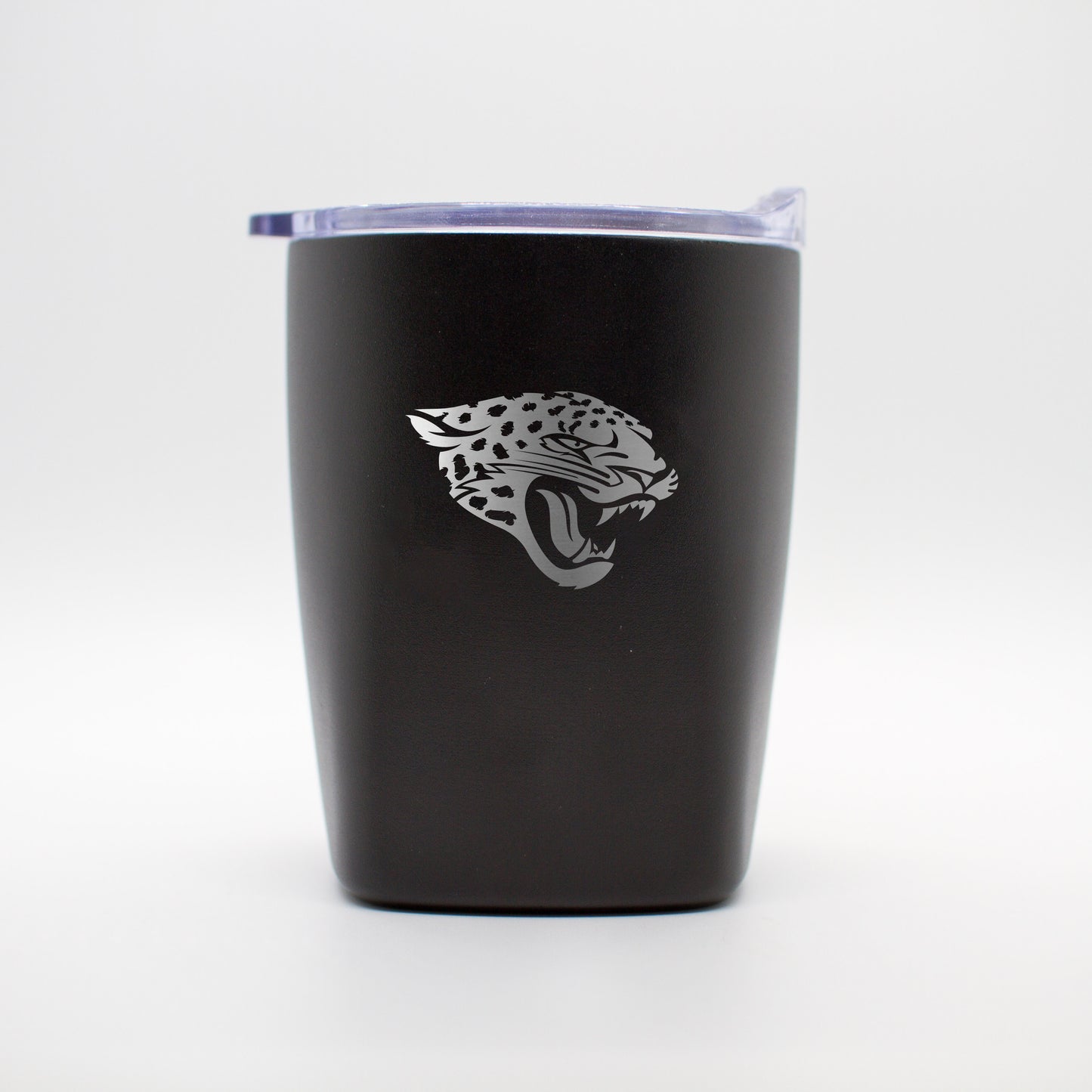 Jacksonville Jaguars 10oz Etch Black Powder Coat Rocks Tumbler