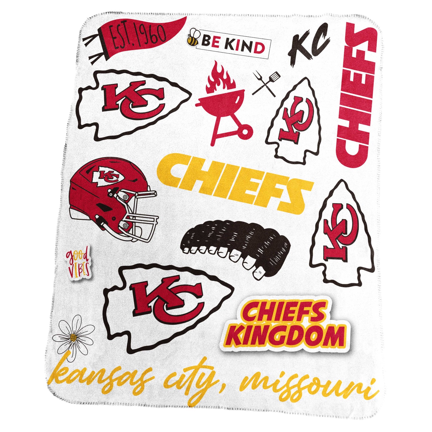Kansas City Chiefs Classic Native Fleece Throw