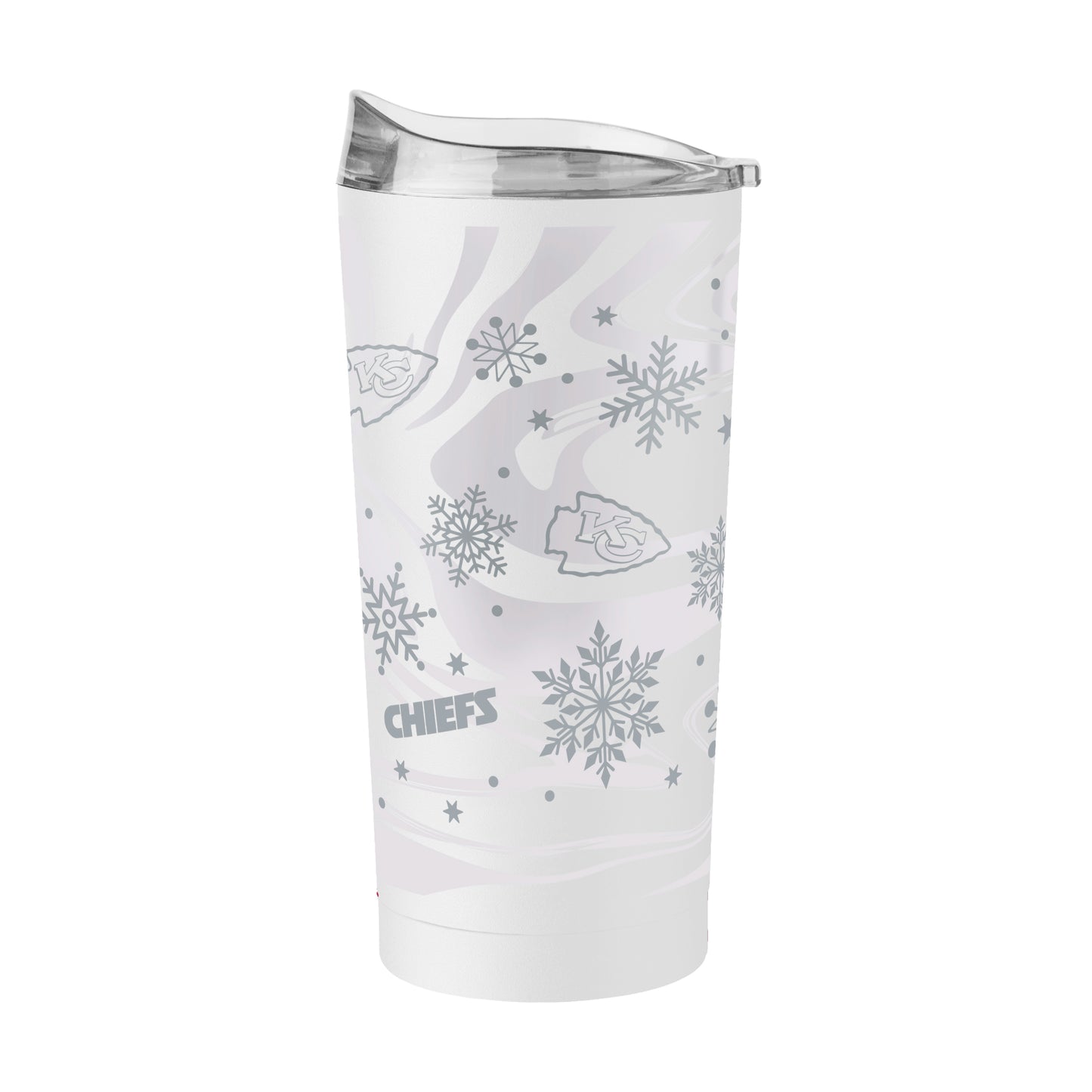 Kansas City Chiefs White 20oz Snow Flurries Powder Coat Tumbler
