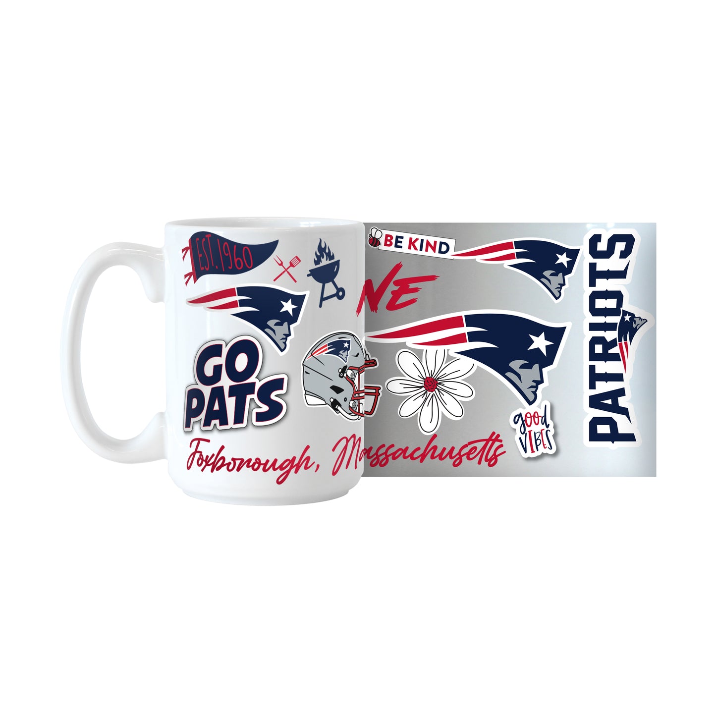 New England Patriots 15oz Native Sublimated Mug