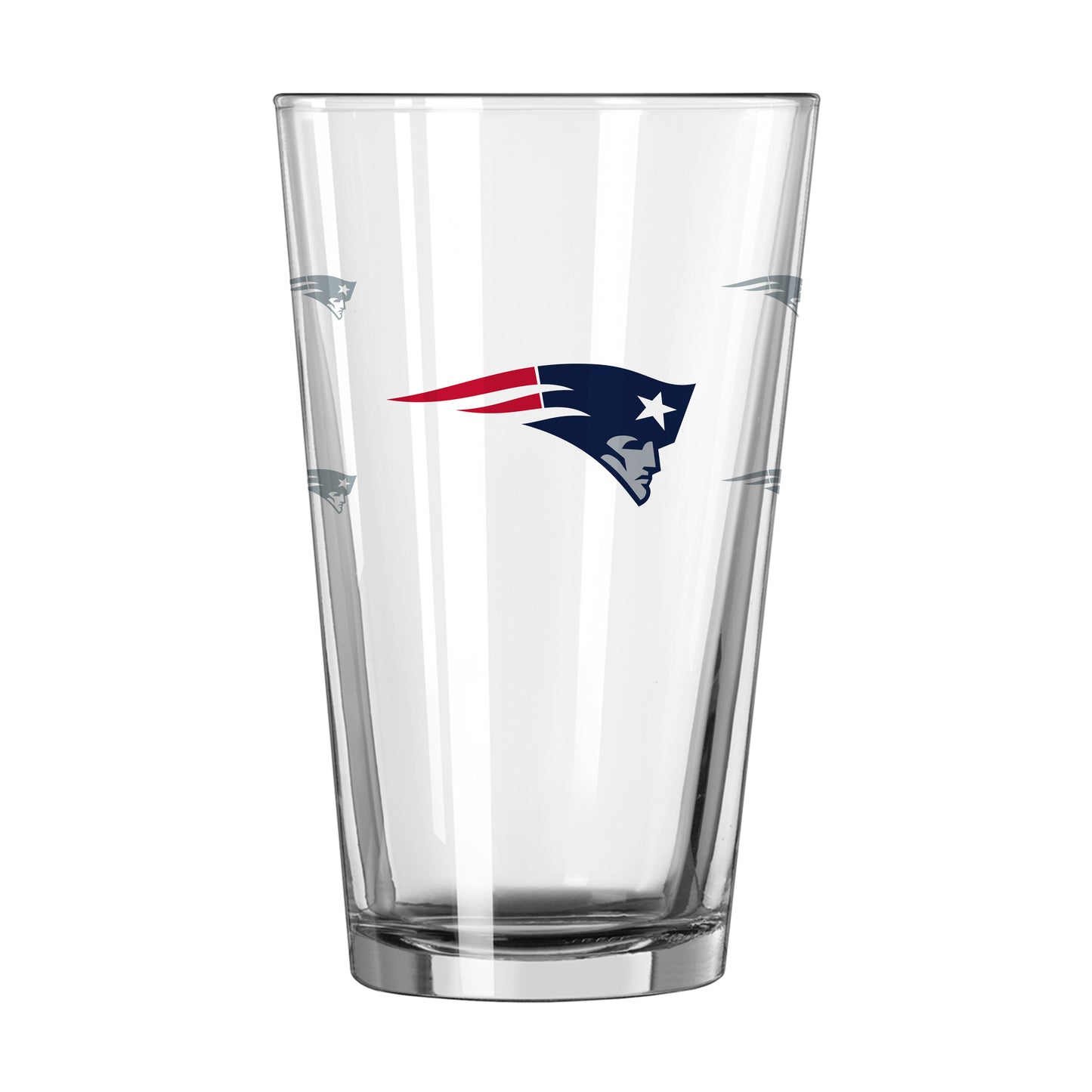 New England Patriots 16oz Satin Etch Pint Glass