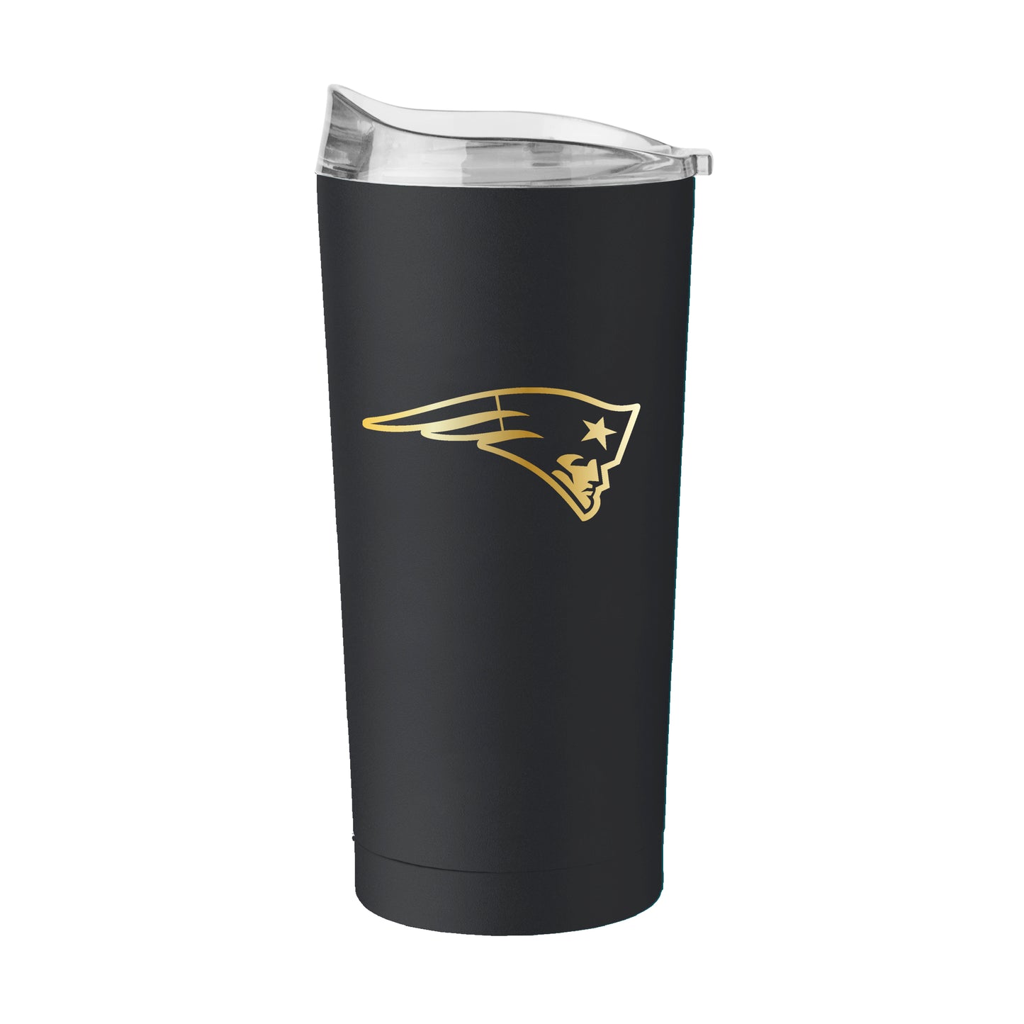 New England Patriots Black 20oz Foil Powder Coat Tumbler