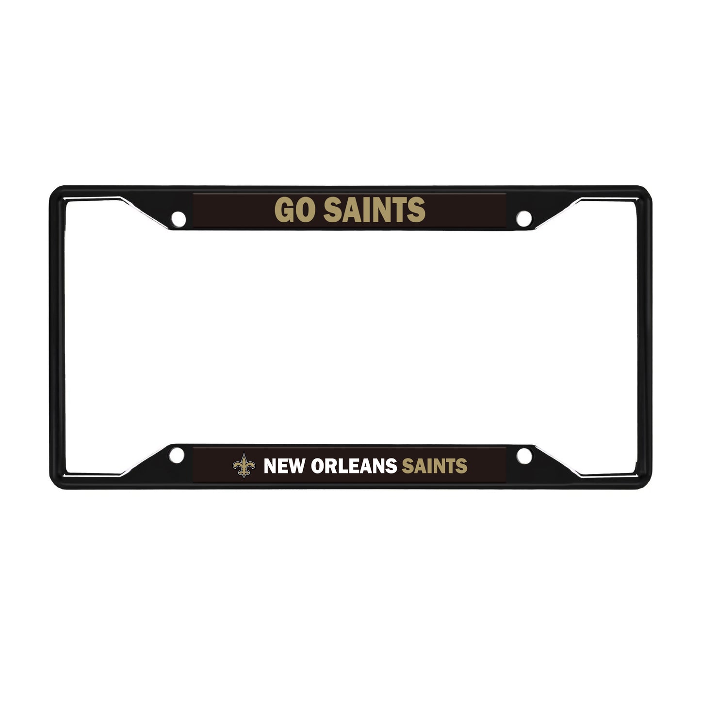 New Orleans Saints License Black Trinity Plate Frame