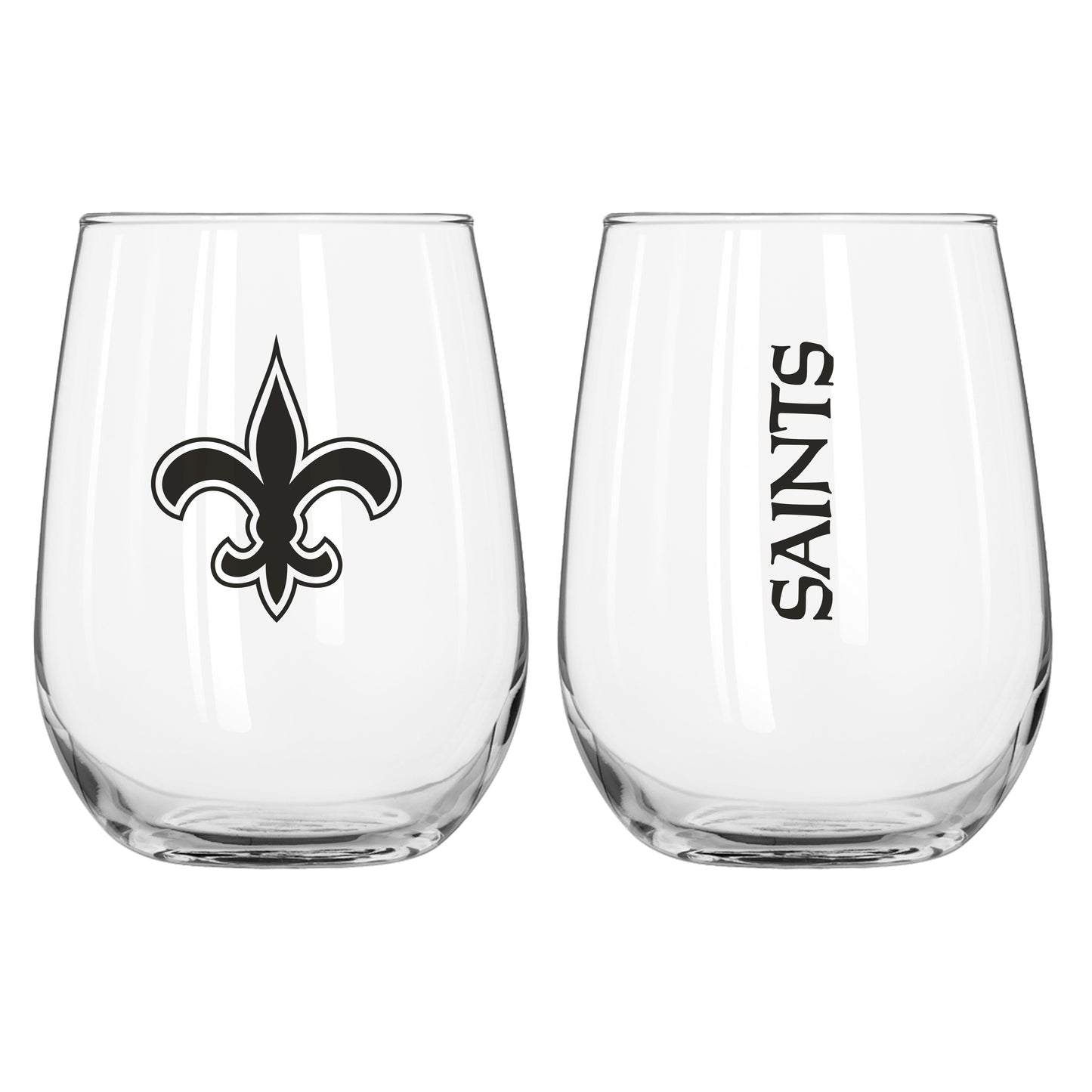 New Orleans Saints 16oz Gameday Curved Beverage Glass