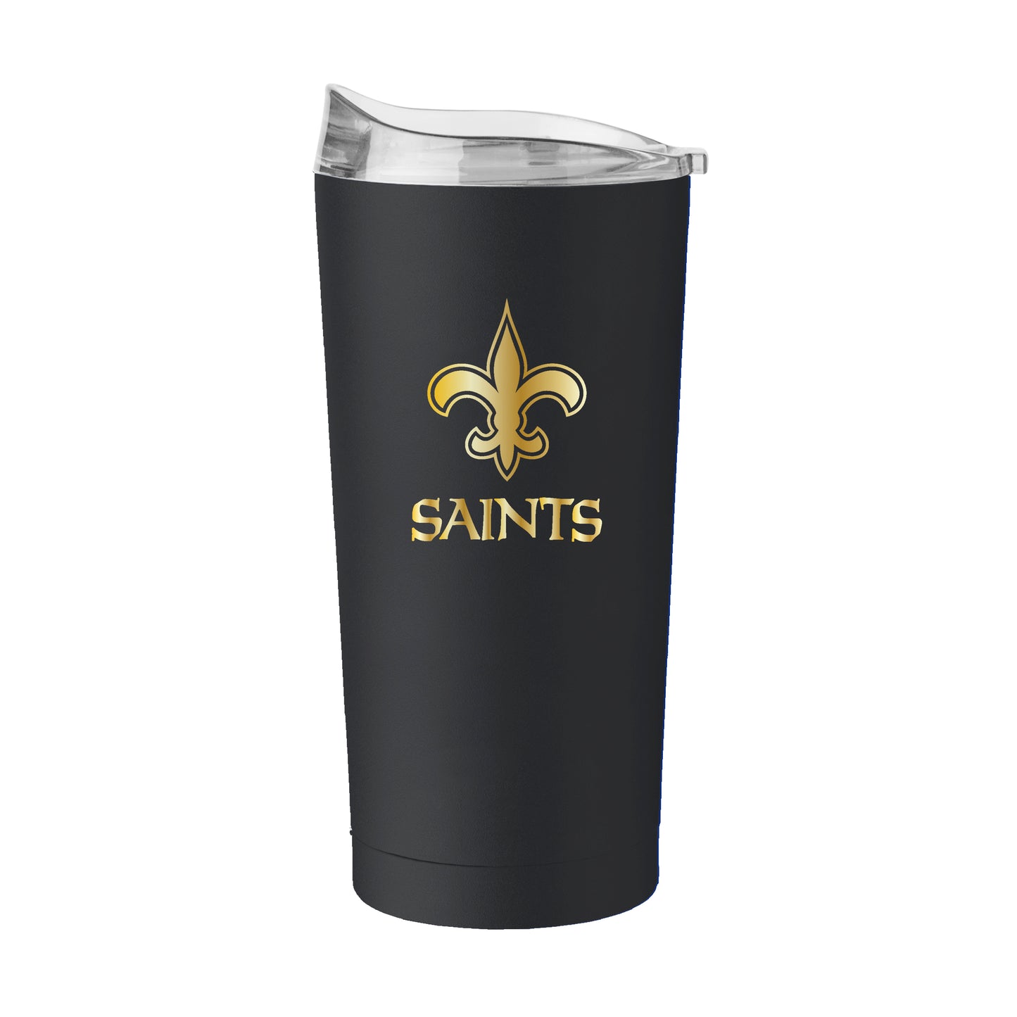 New Orleans Saints Black 20oz Foil Powder Coat Tumbler