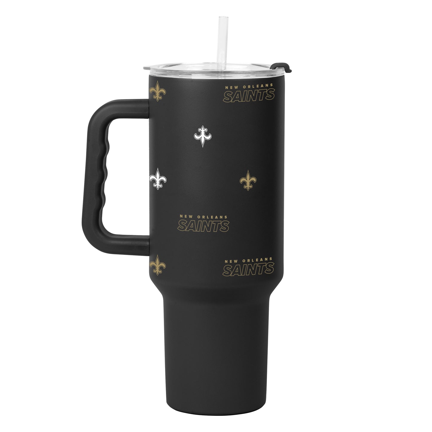 New Orleans Saints 40oz Step And Repeat Powder Coat Tumbler