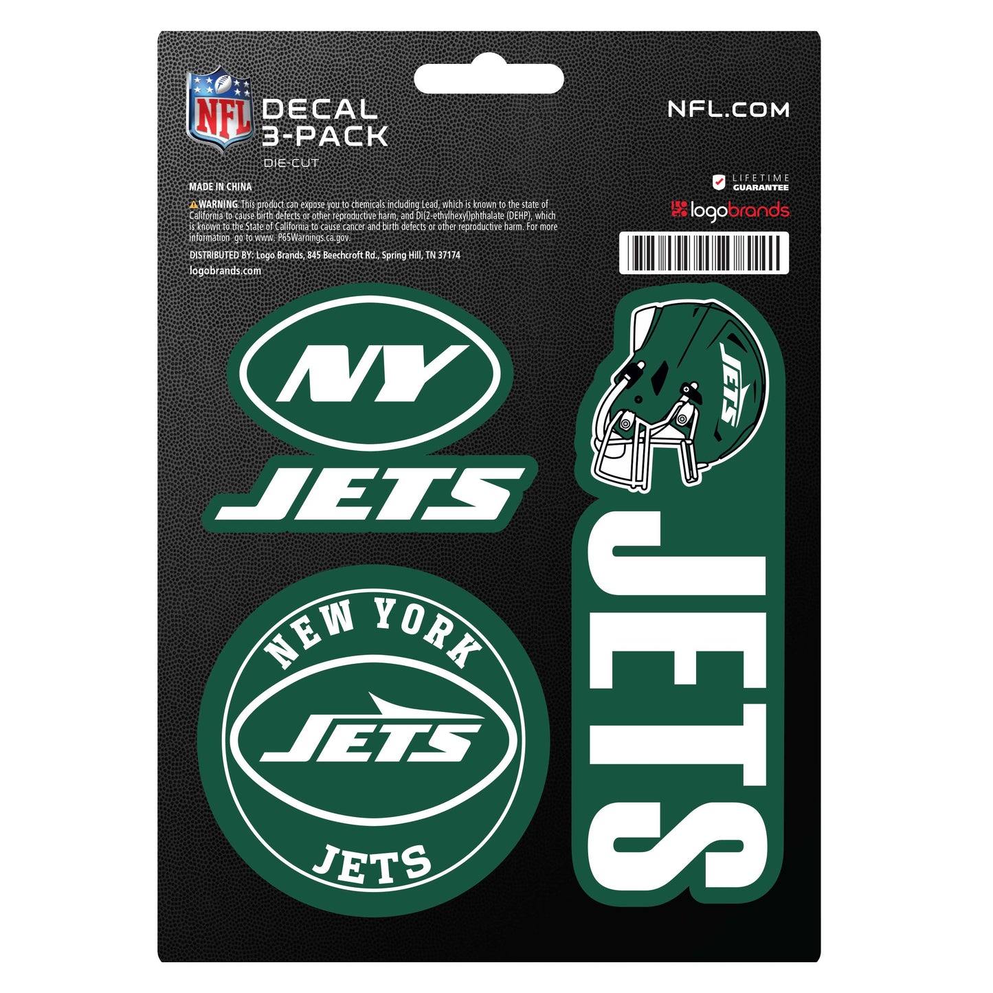 New York Jets Decal Stickers 3 Pack