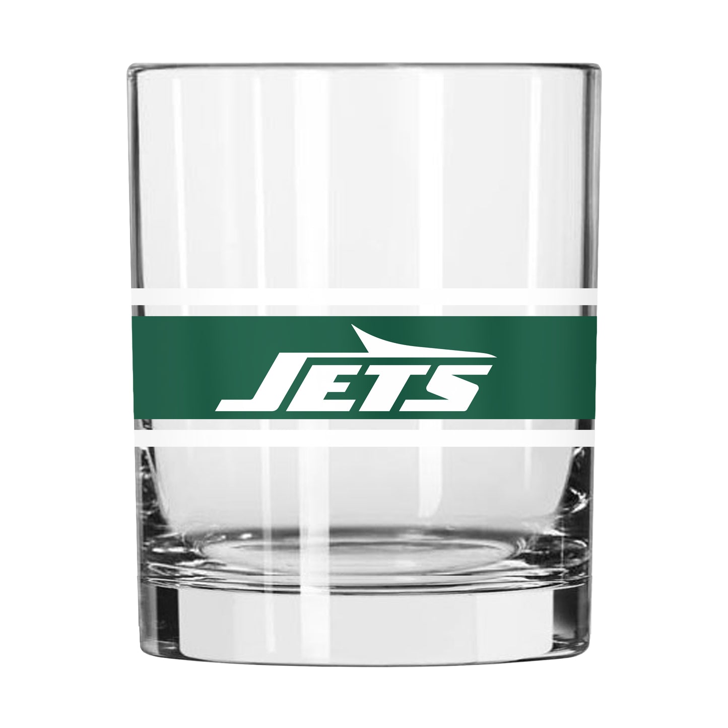 New York Jets 14oz Stripe Rocks Glass