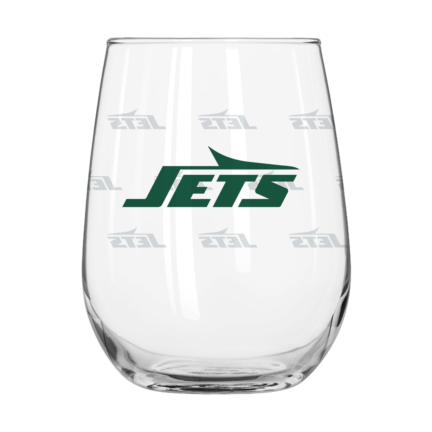 New York Jets 16oz Satin Etch Curved Beverage Glass