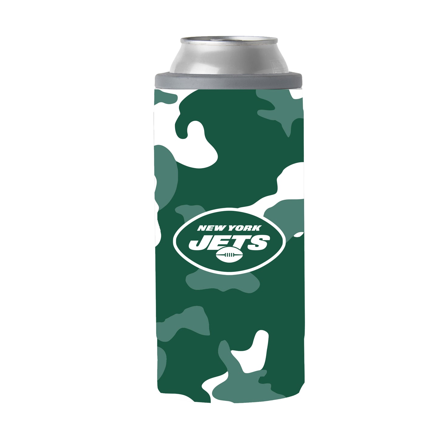 New York Jets Camo Swagger 12oz Slim Can Coolie