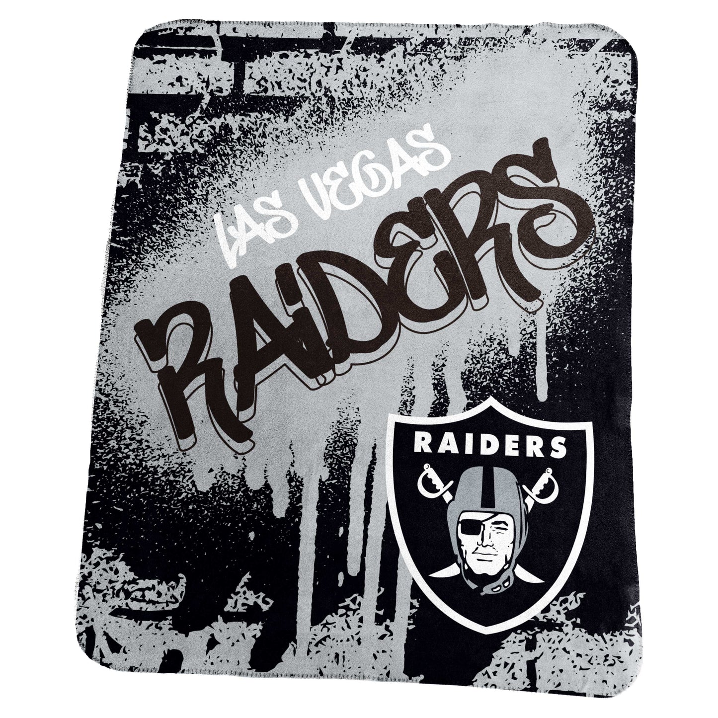 Las Vegas Raiders Classic Graffiti Fleece Throw