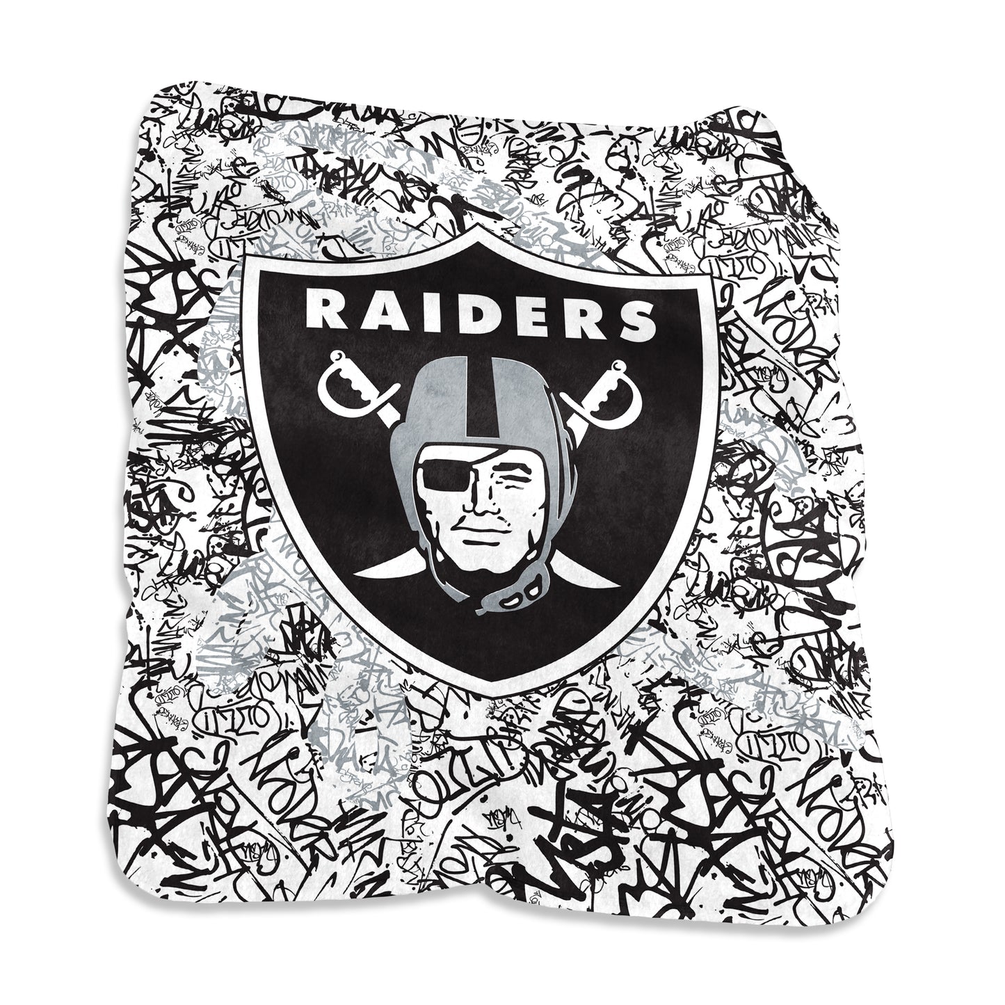 Las Vegas Raiders Graffiti Raschel Throw