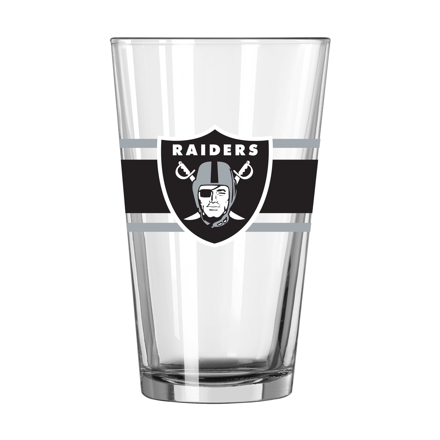 Las Vegas Raiders 16oz Stripe Pint Glass
