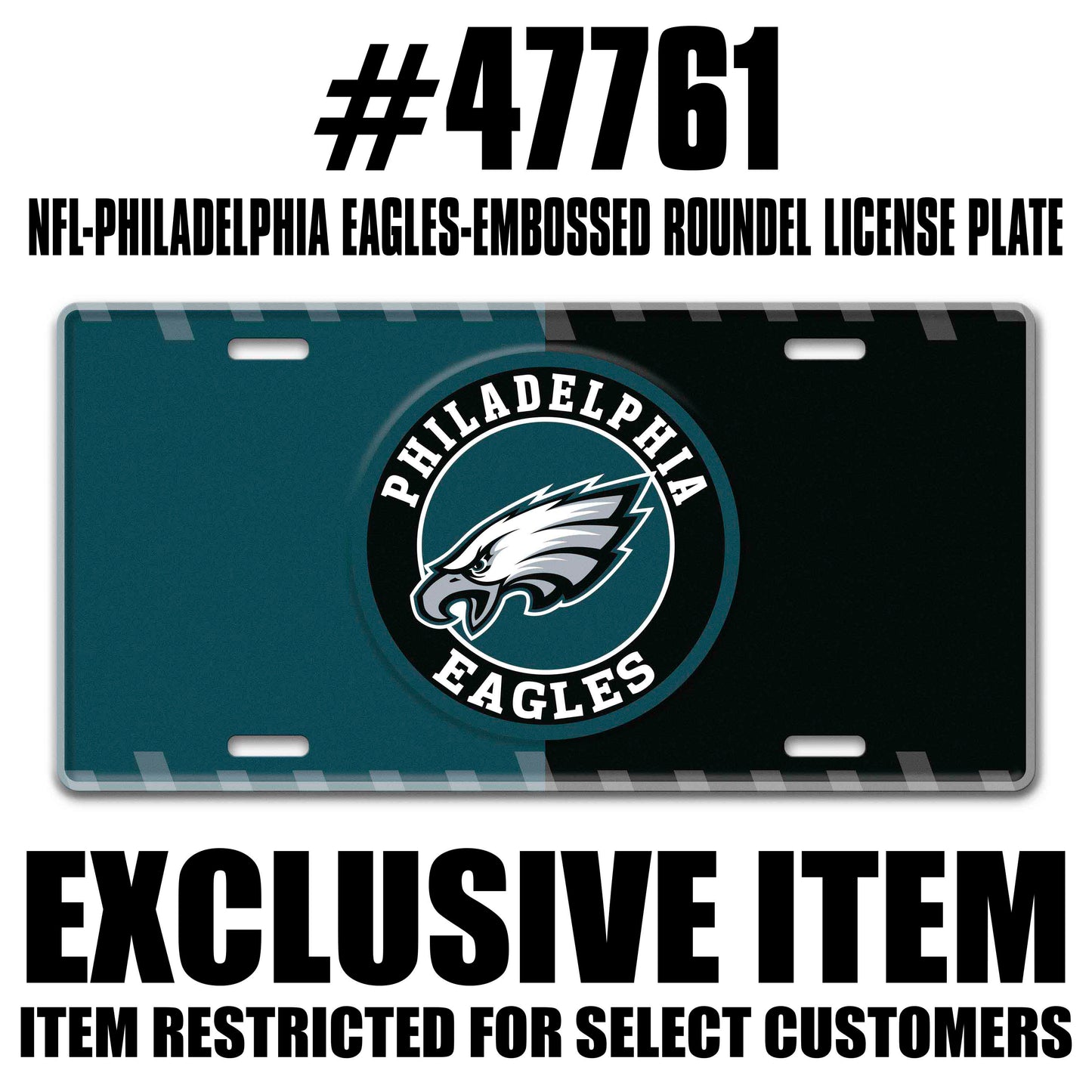 NFL - Philadelphia Eagles Embossed Roundel License Plate