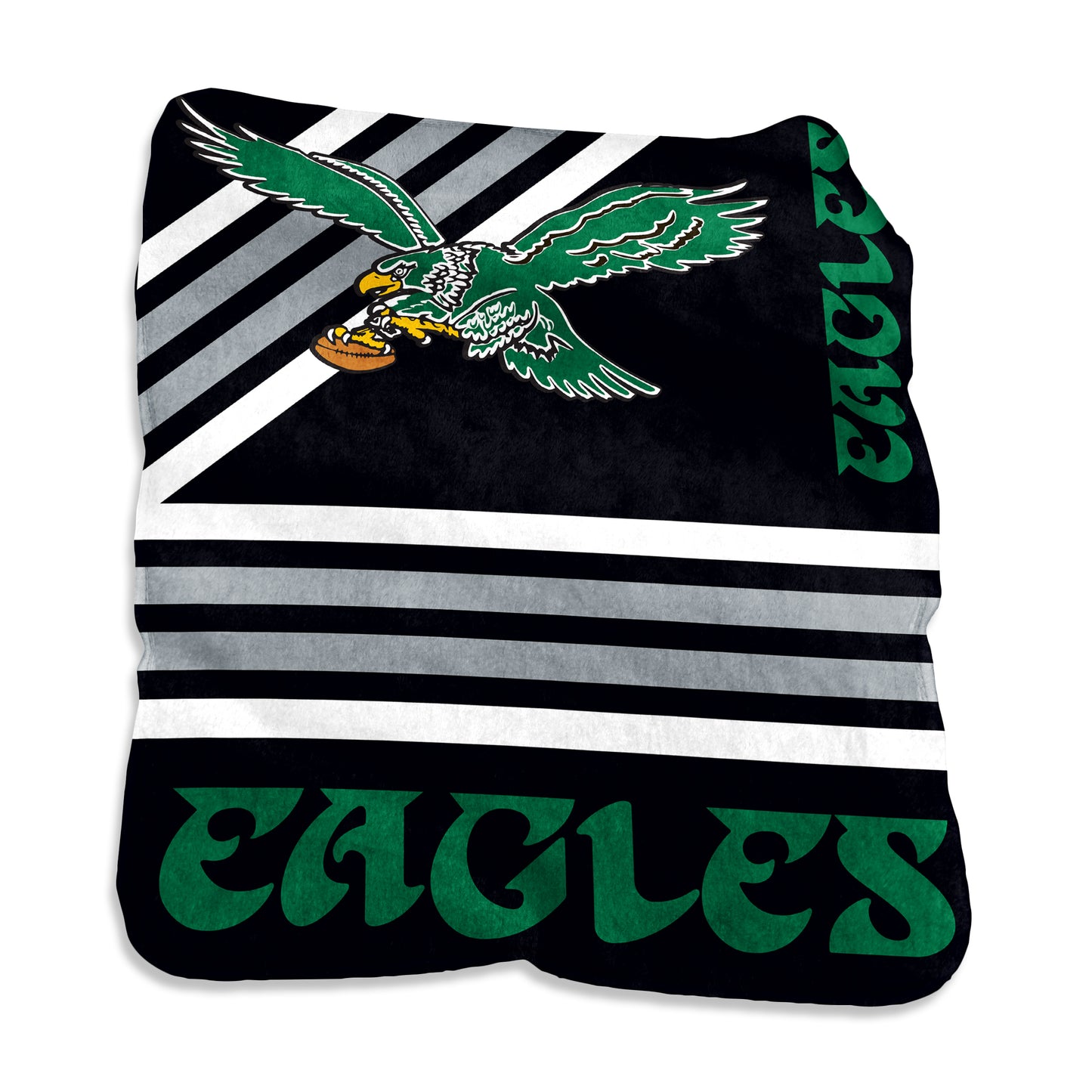 Philadelphia Eagles Retro Black Raschel Throw