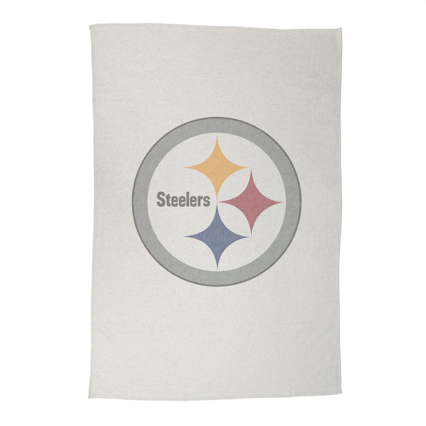Pittsburgh Steelers Oversized Logo Sublimated Sweatshirt Blanket