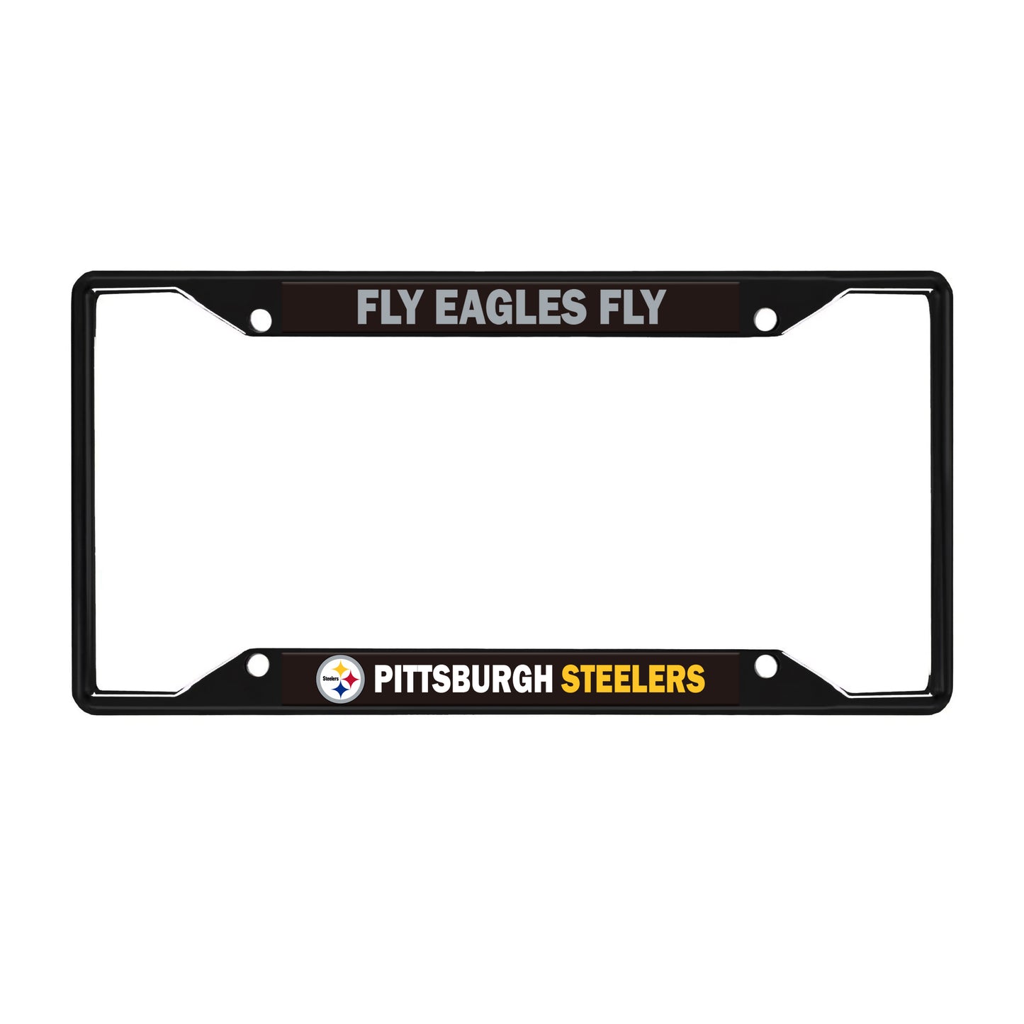 Pittsburgh Steelers License Black Trinity Plate Frame