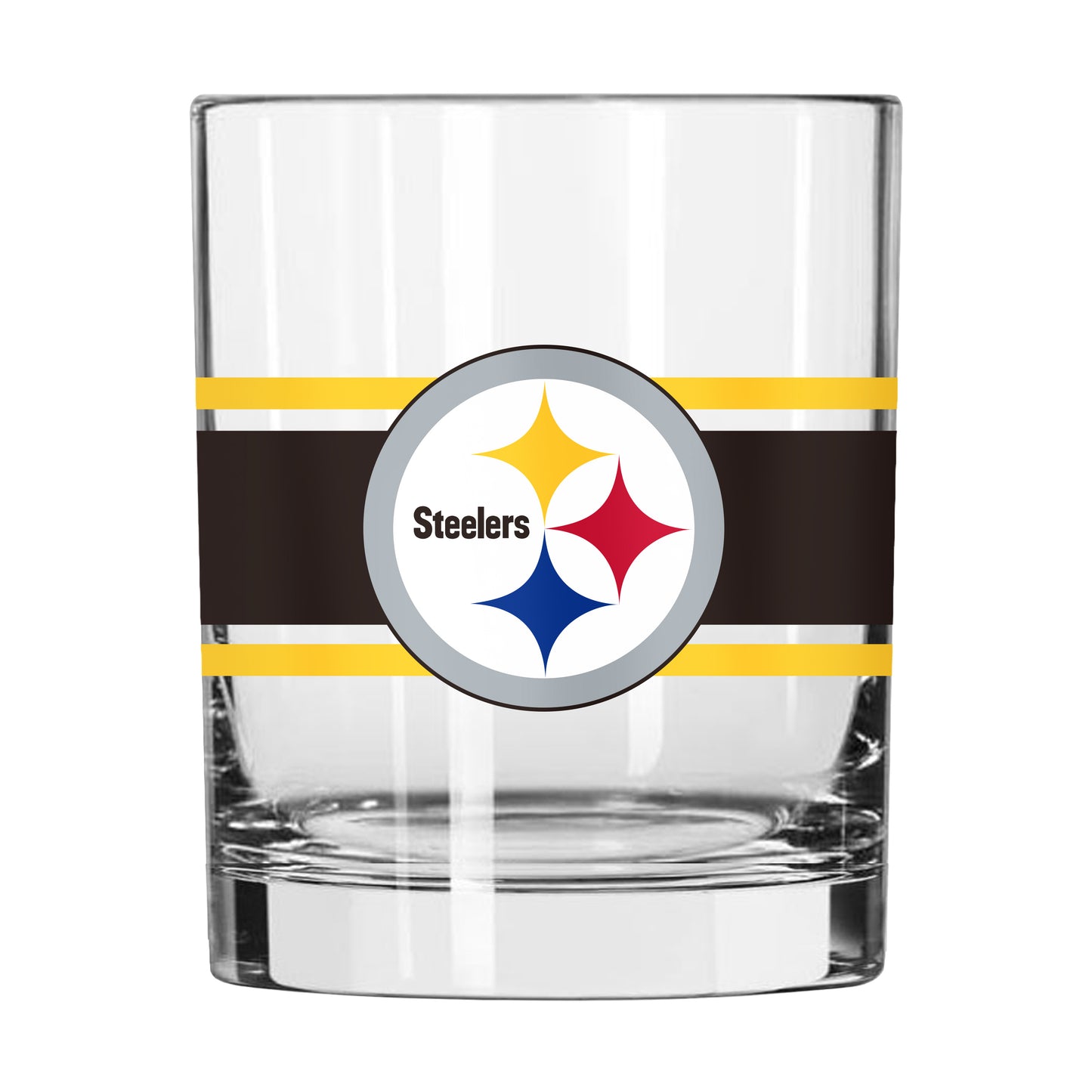 Pittsburgh Steelers 14oz Stripe Rocks Glass
