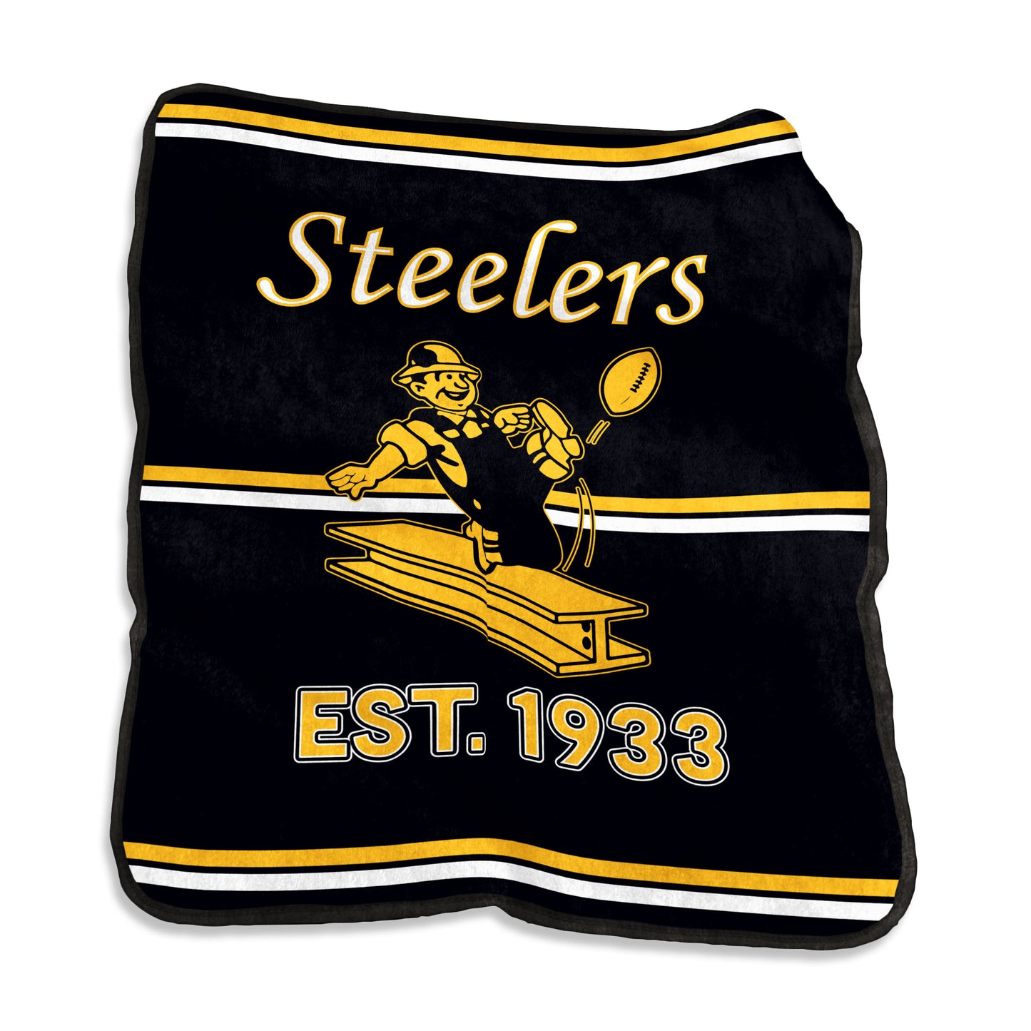 Pittsburgh Steelers Vintage Raschel Rally House Throw