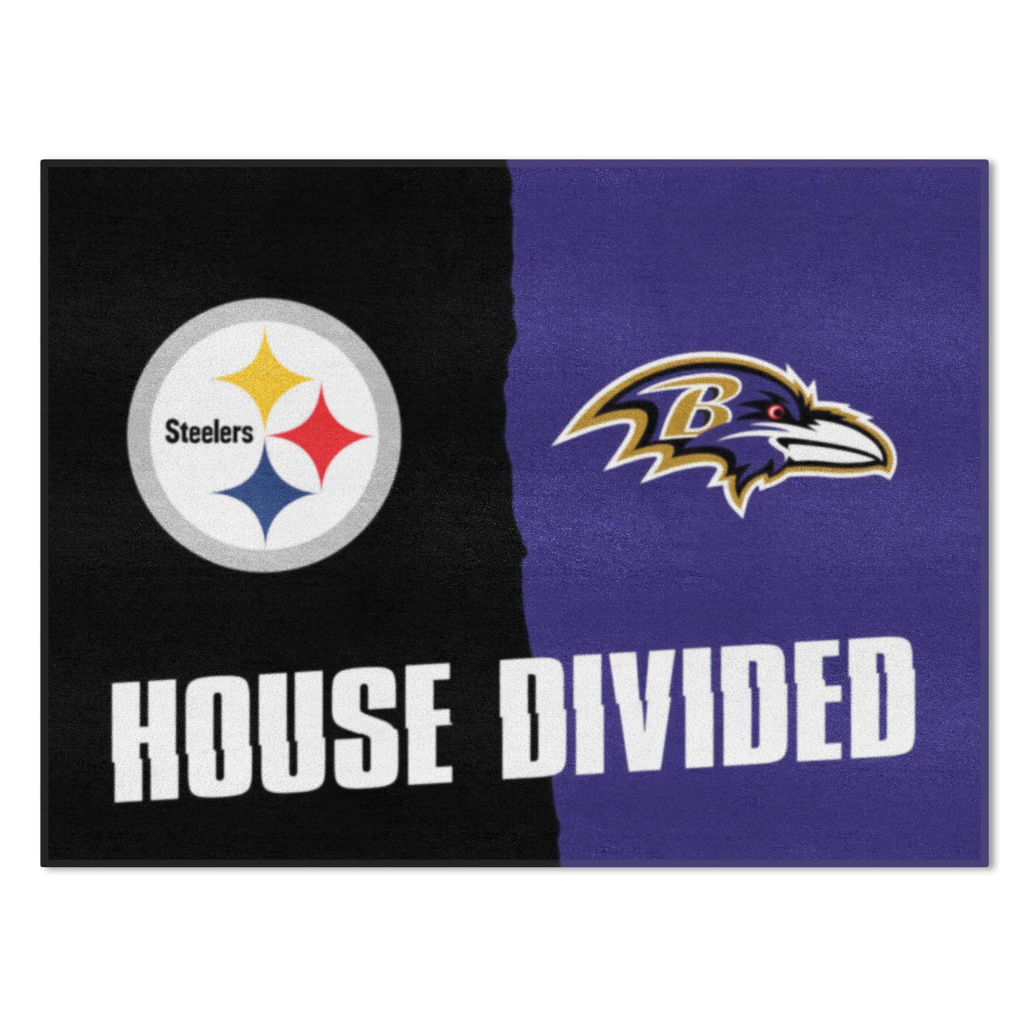 NFL House Divided Mat - Steelers / Ravens