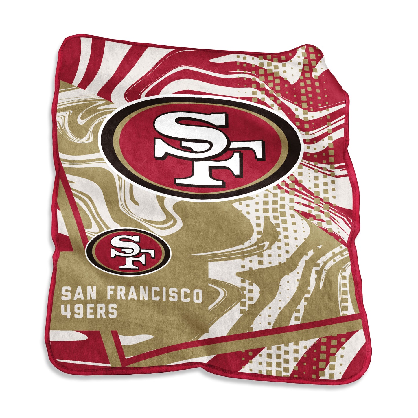 San Francisco 49ers Swirl Raschel Throw