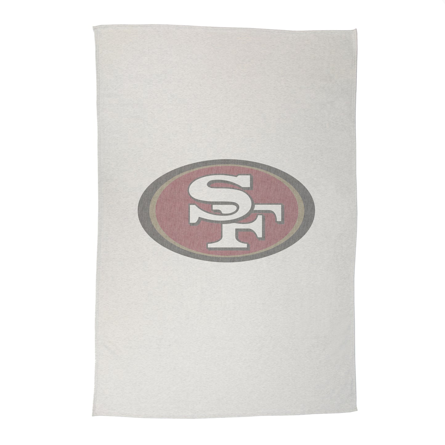 San Francisco 49ers Oversized Logo Sublimated Sweatshirt Blanket