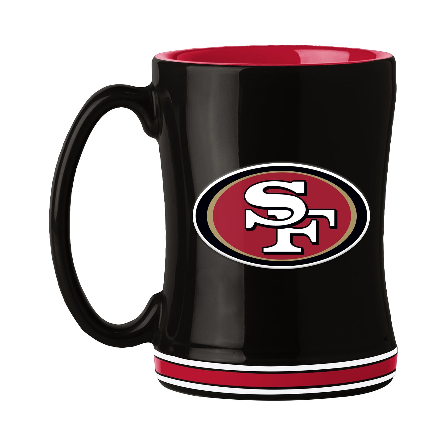San Francisco 49ers 14oz Black Relief Mug