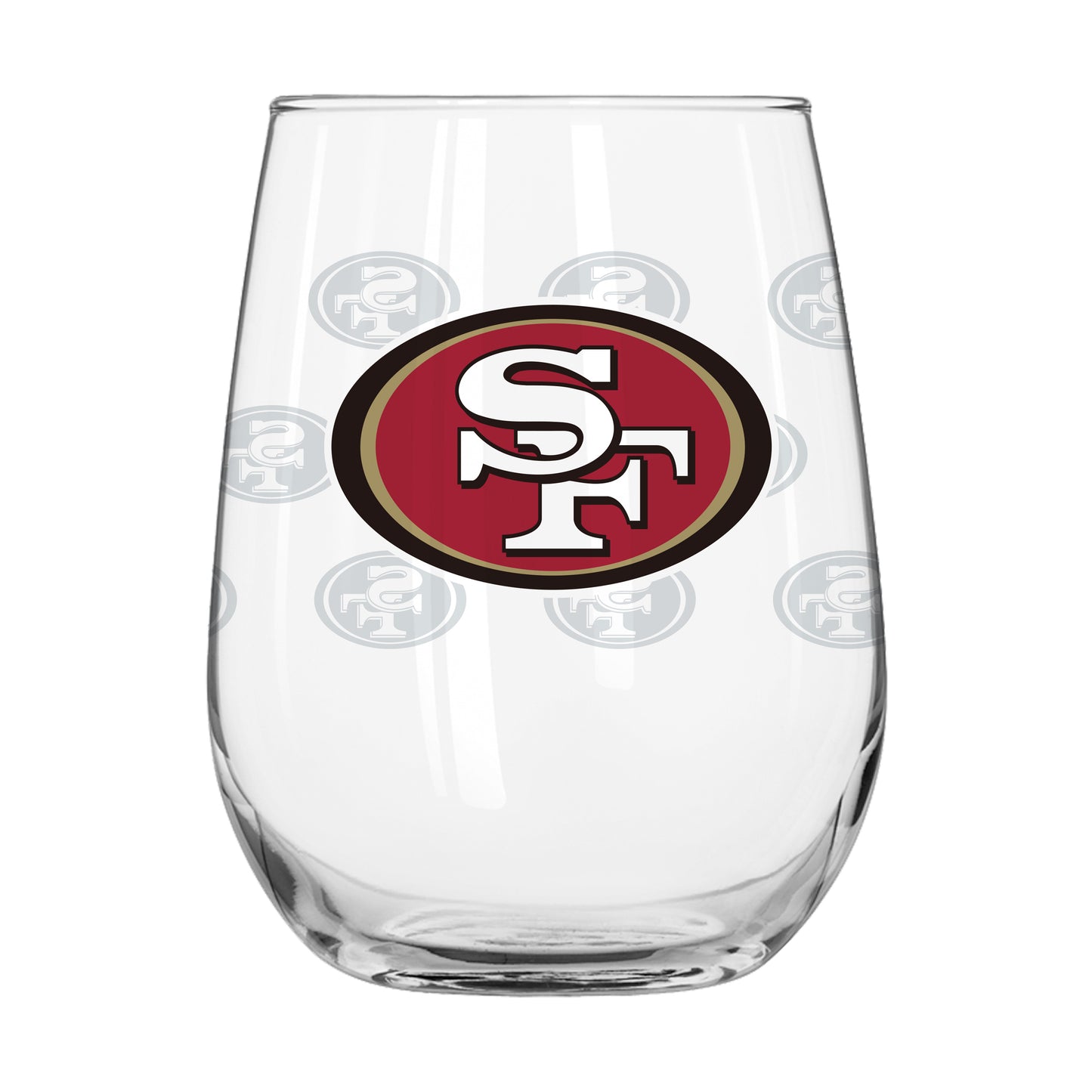 San Francisco 49ers 16oz Satin Etch Curved Beverage Glass