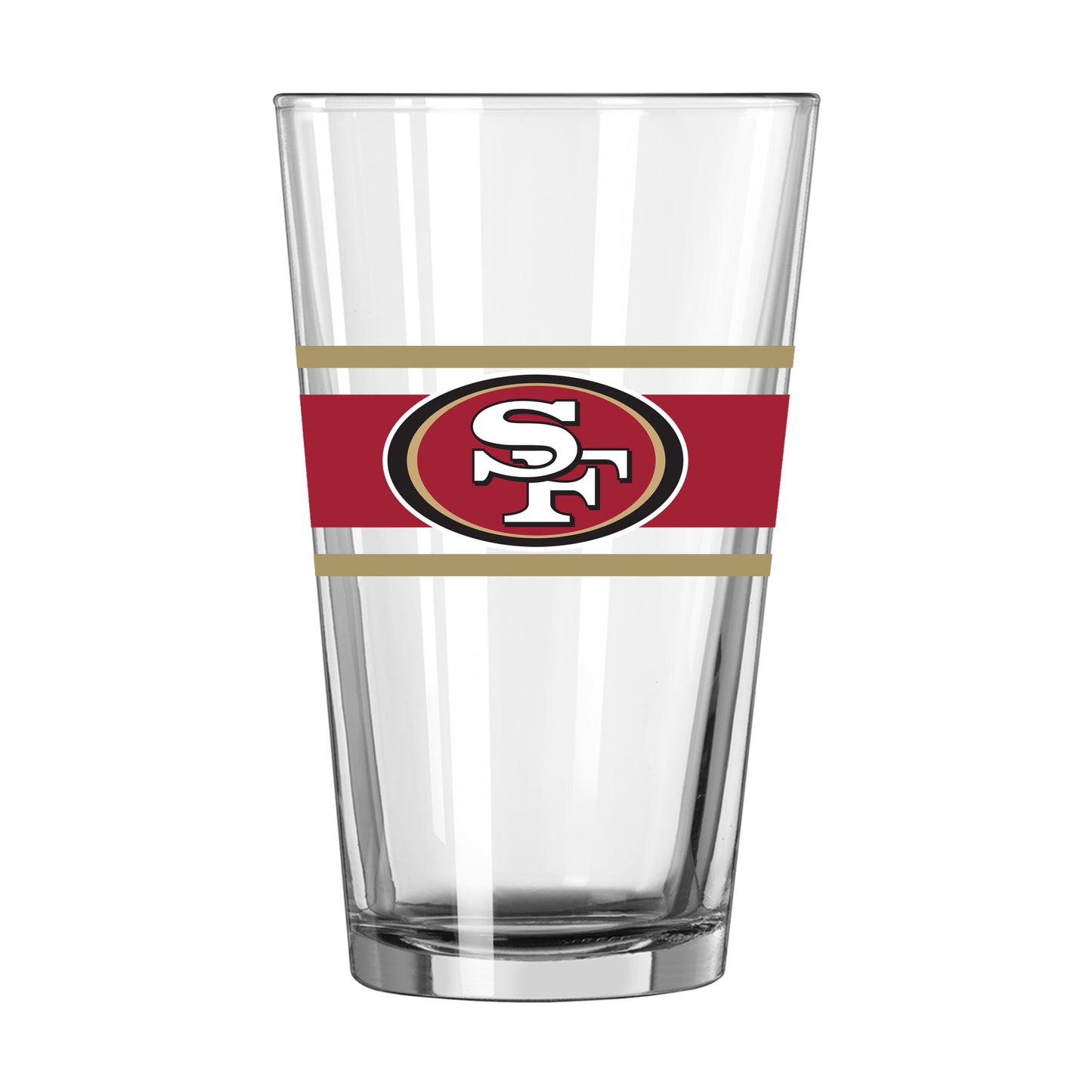 San Francisco 49ers 16oz Stripe Pint Glass
