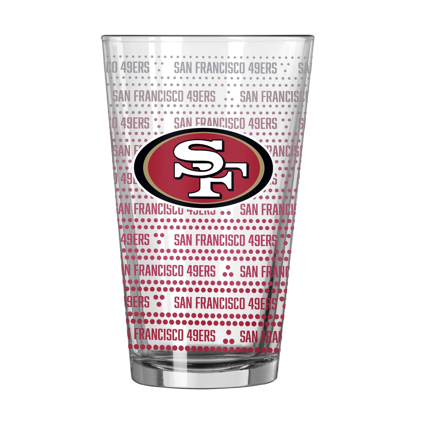 San Francisco 49ers 16oz Chant Fade Pint Glass