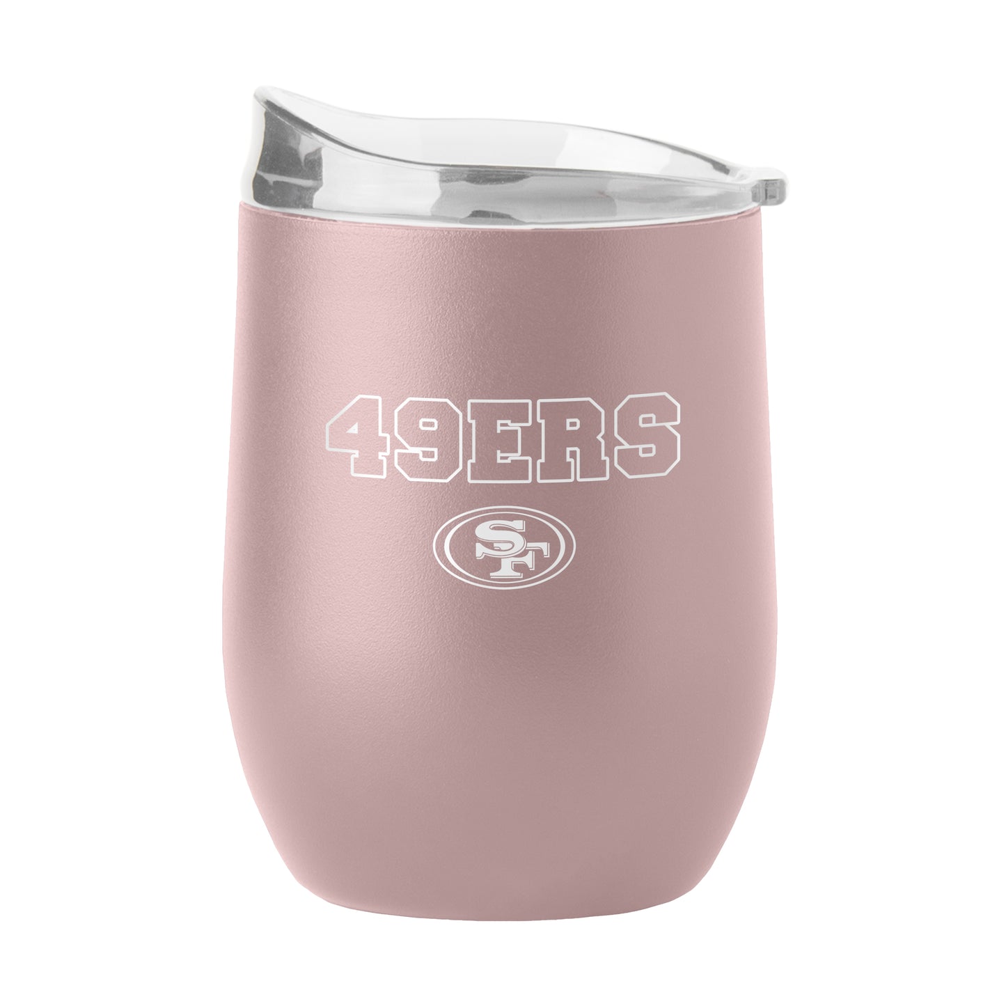 San Francisco 49ers 16oz Stencil Powder Coat Curved Beverage