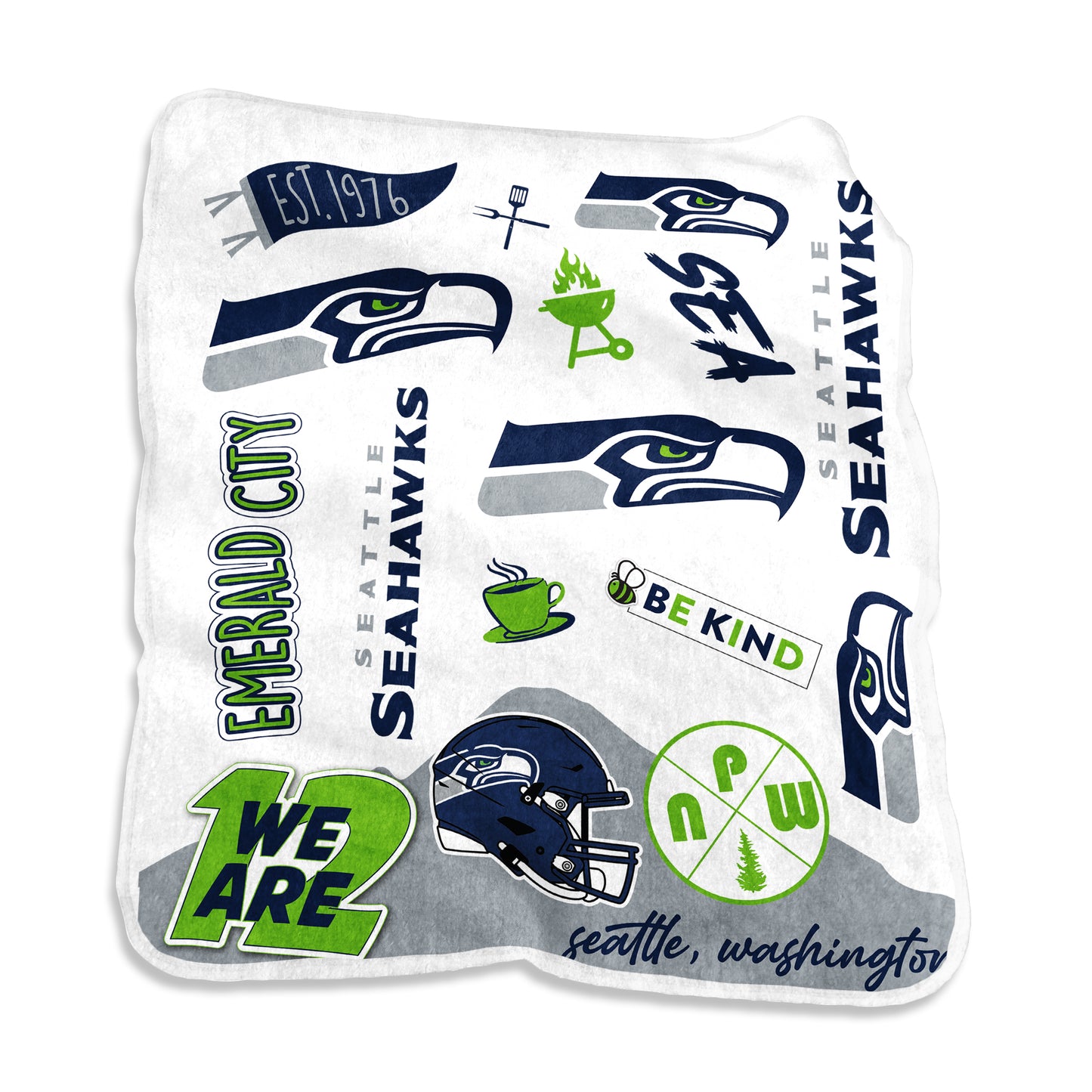 Seattle Seahawks Native Raschel Throw