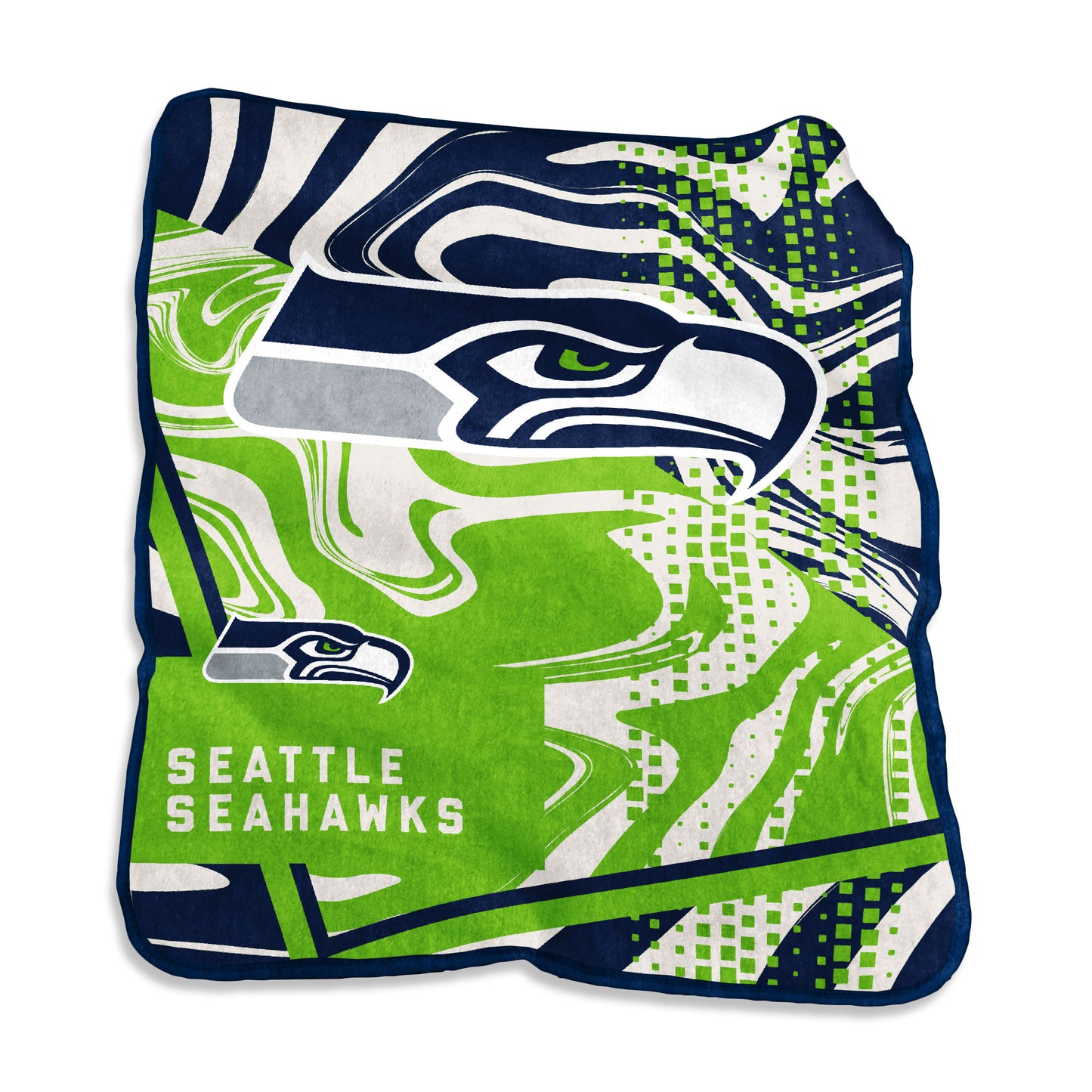 Seattle Seahawks Swirl Raschel Throw