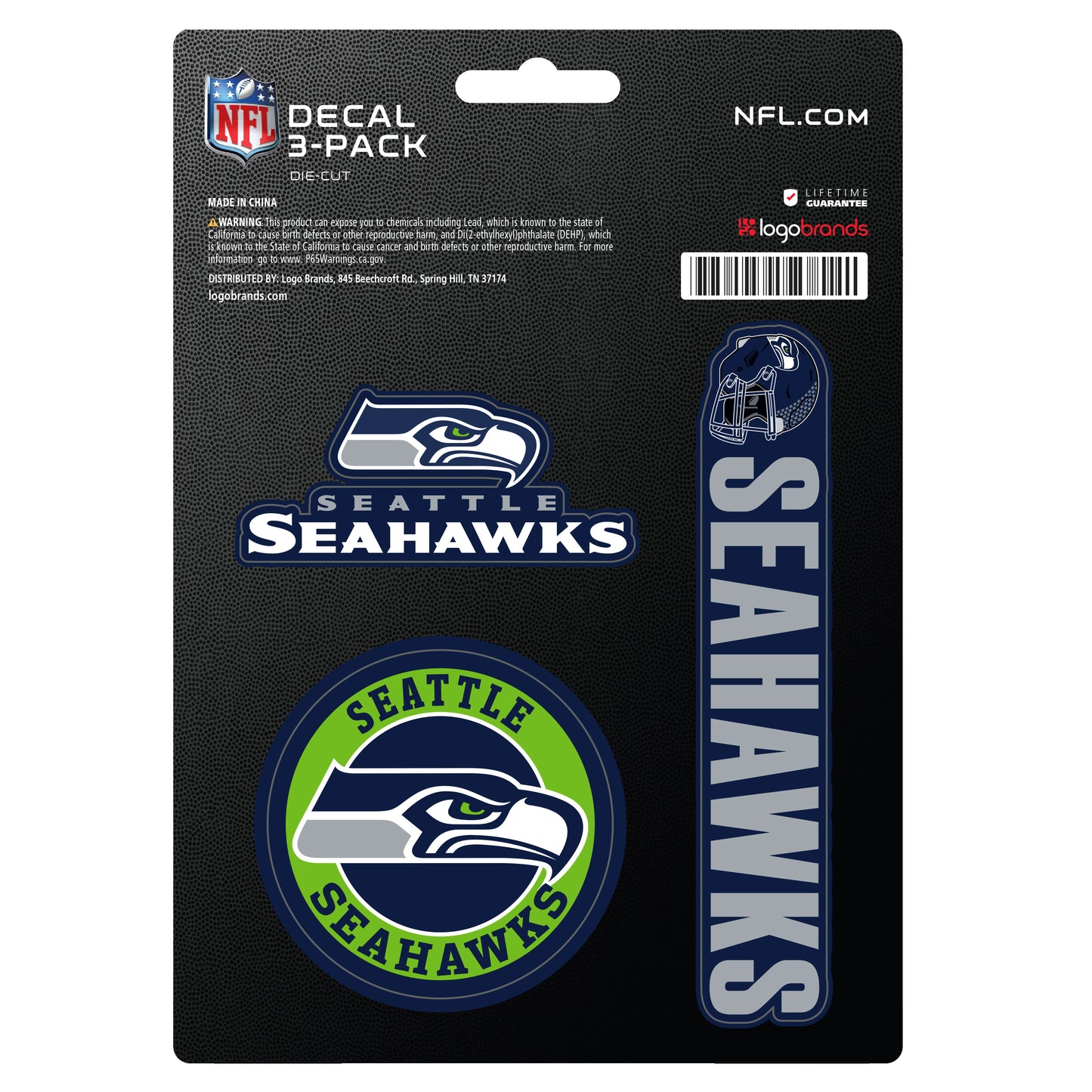 Seattle Seahawks Decal Stickers 3 Pack