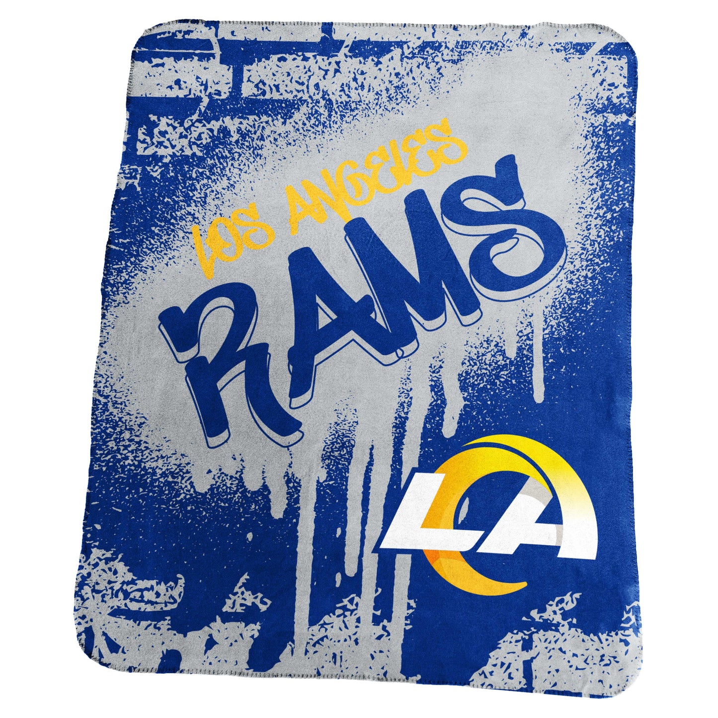 LA Rams Classic Graffiti Fleece Throw