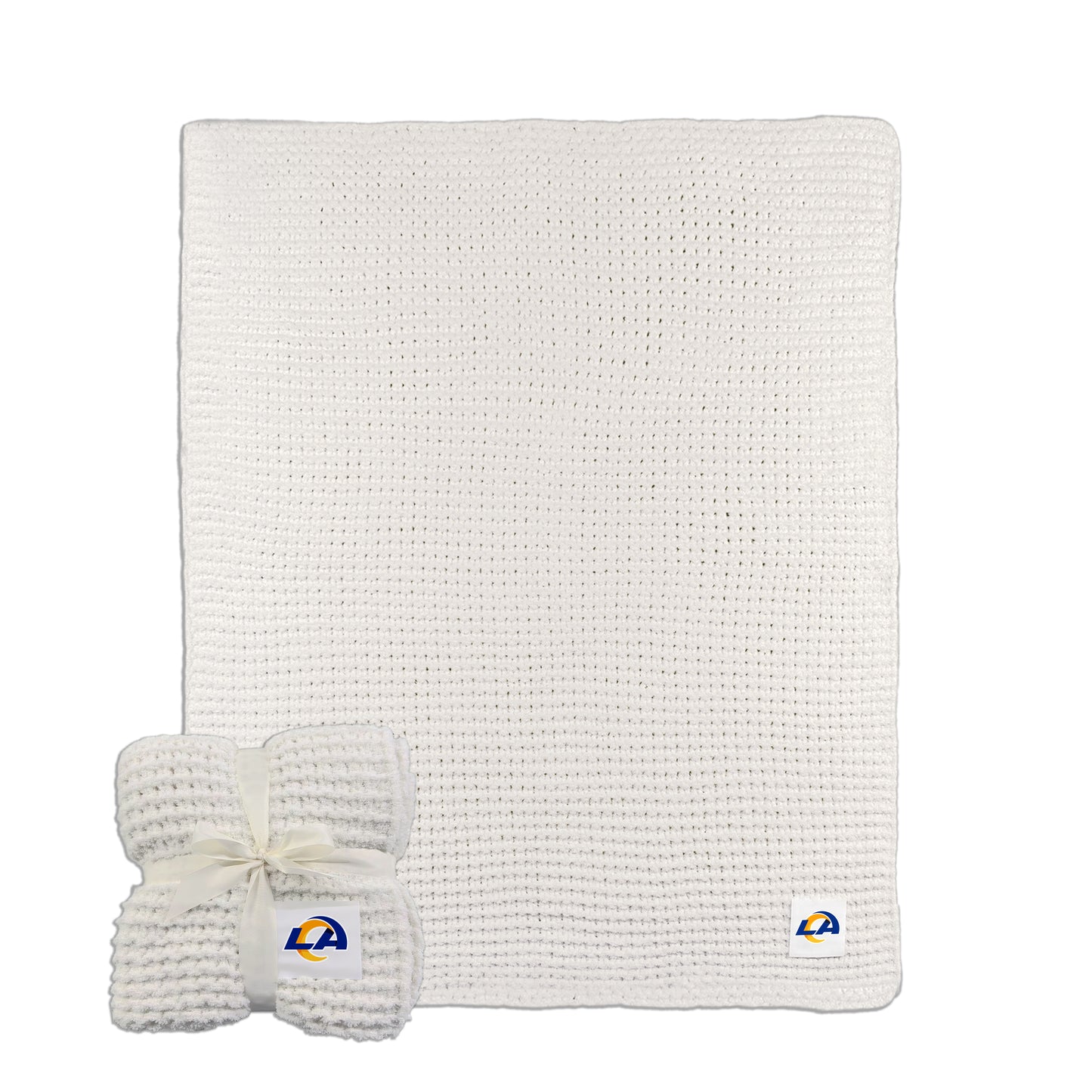LA Rams Cable Knit Throw 50x60