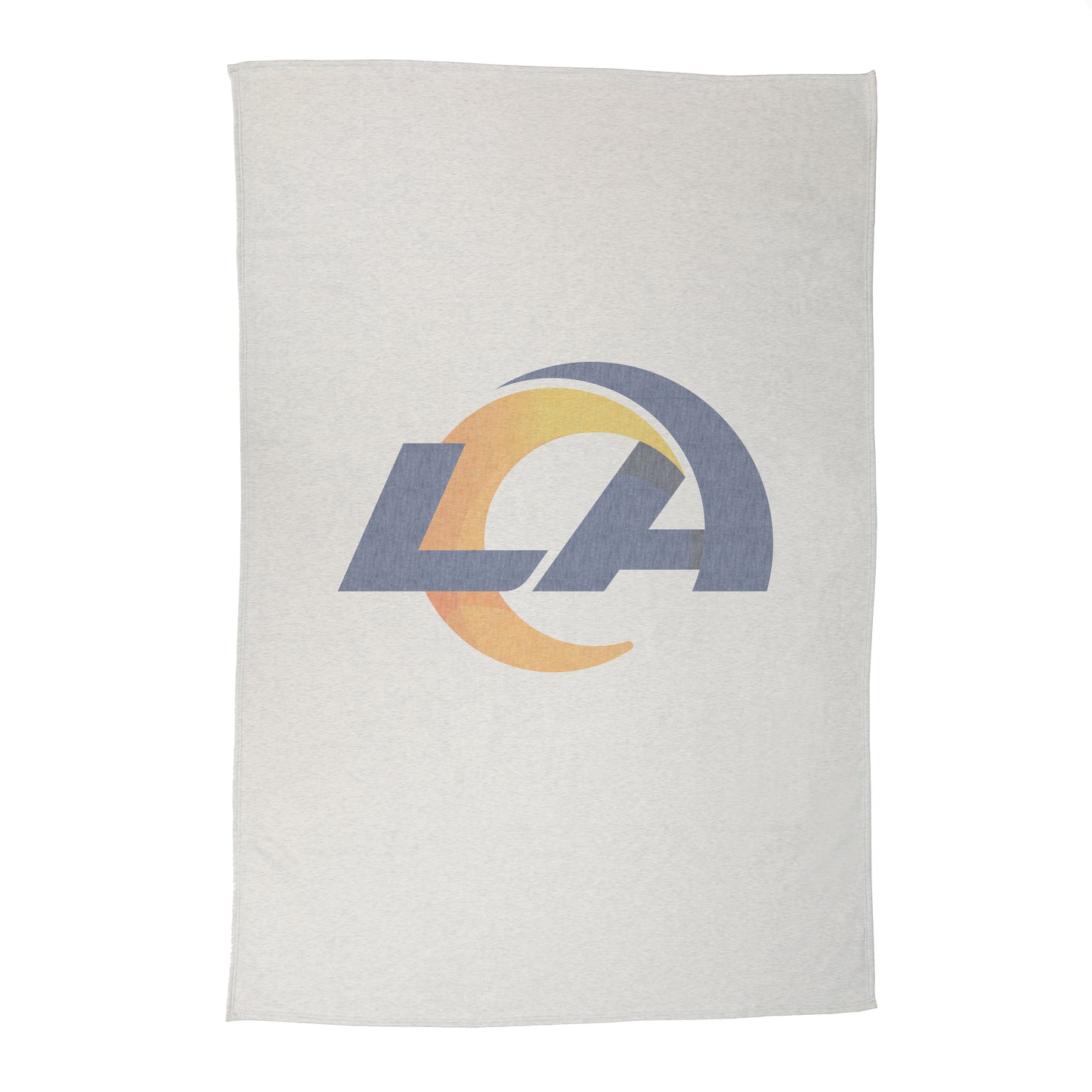 LA Rams Oversized Logo Sublimated Sweatshirt Blanket