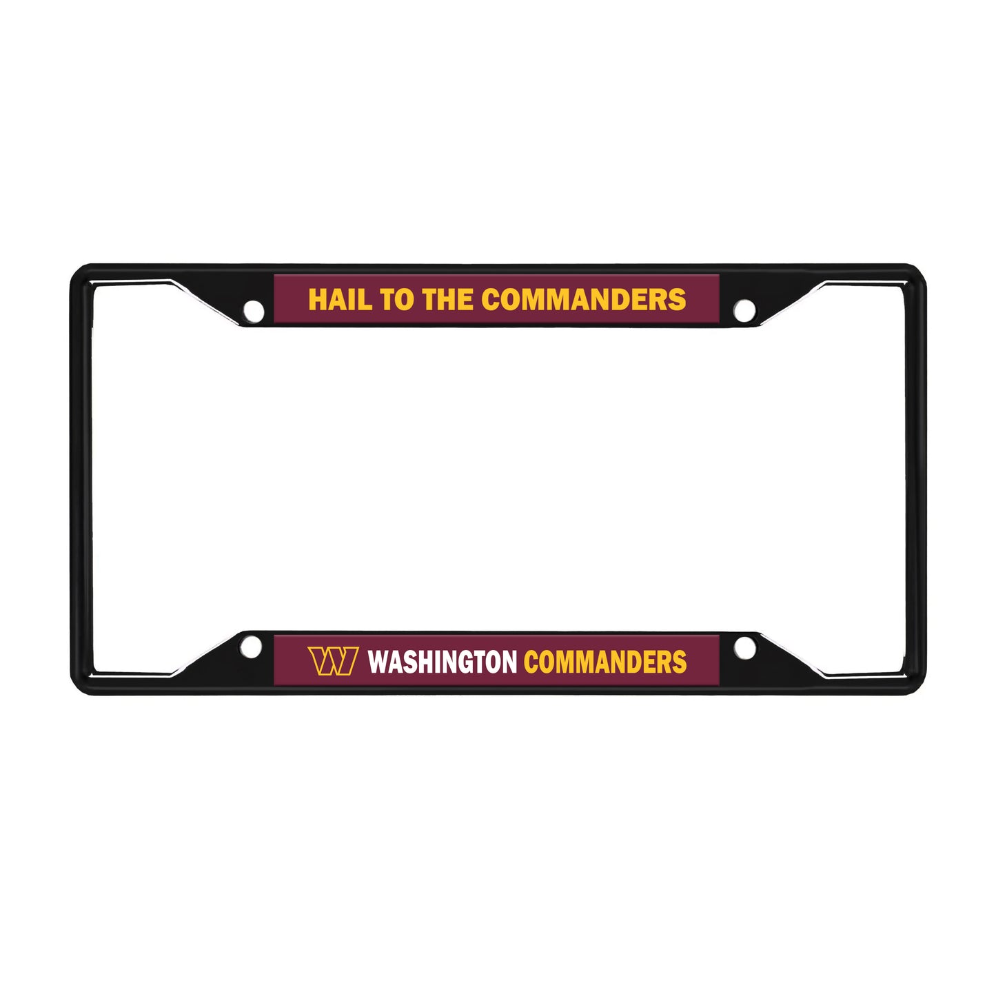 Washington Commanders License Black Trinity Plate Frame
