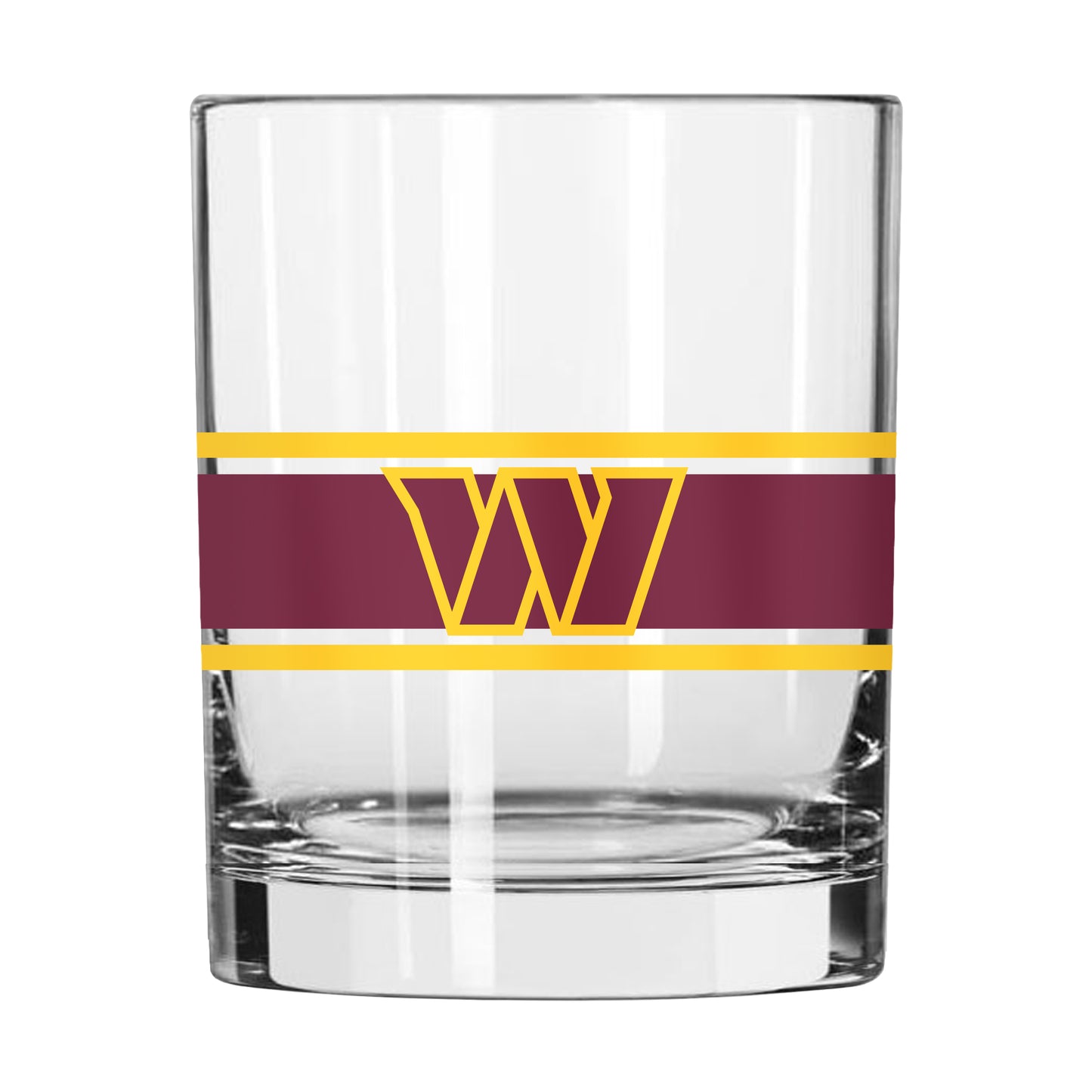 Washington Commanders 14oz Stripe Rocks Glass