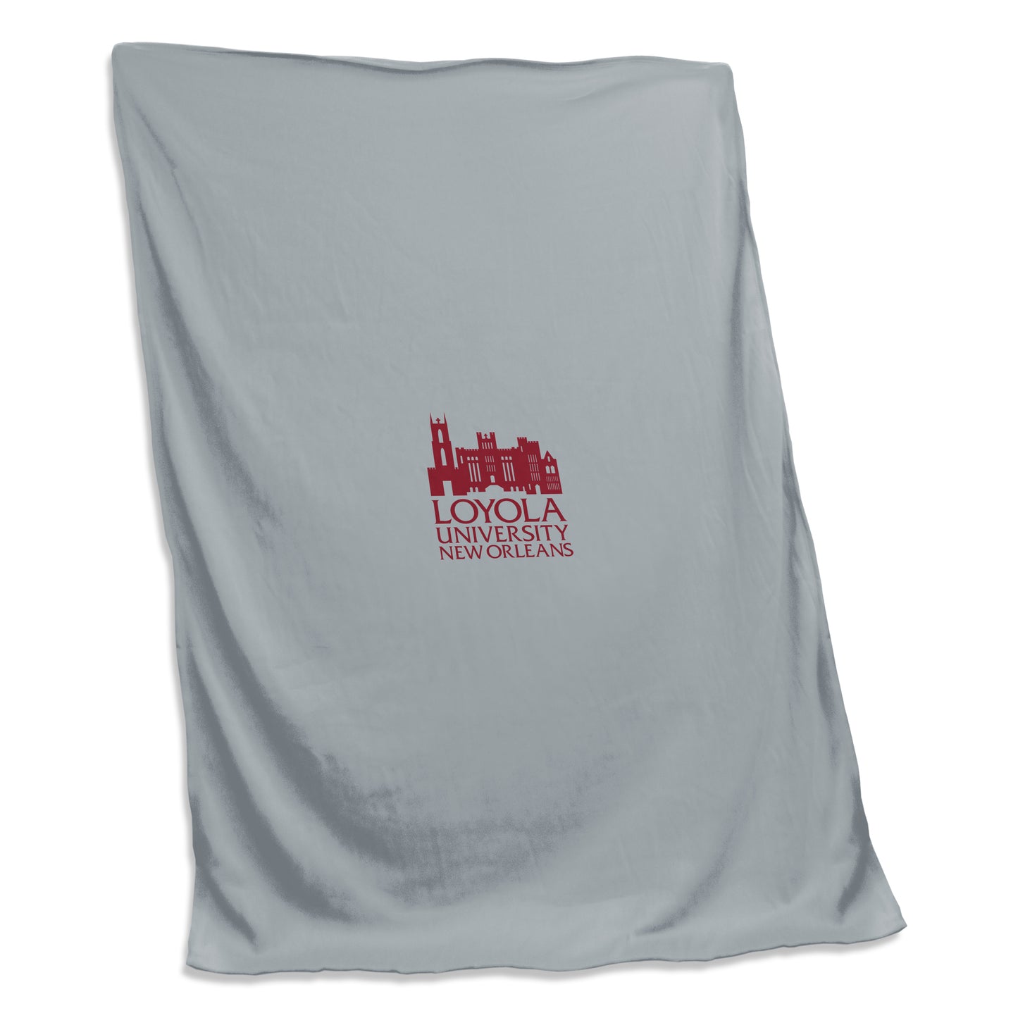 Loyola New Orleans Screened Gray Sweatshirt Blanket