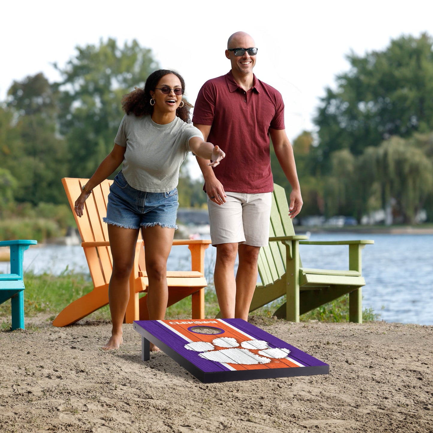 NCAA Clemson Tigers 2' x 3' MDF Cornhole Set
