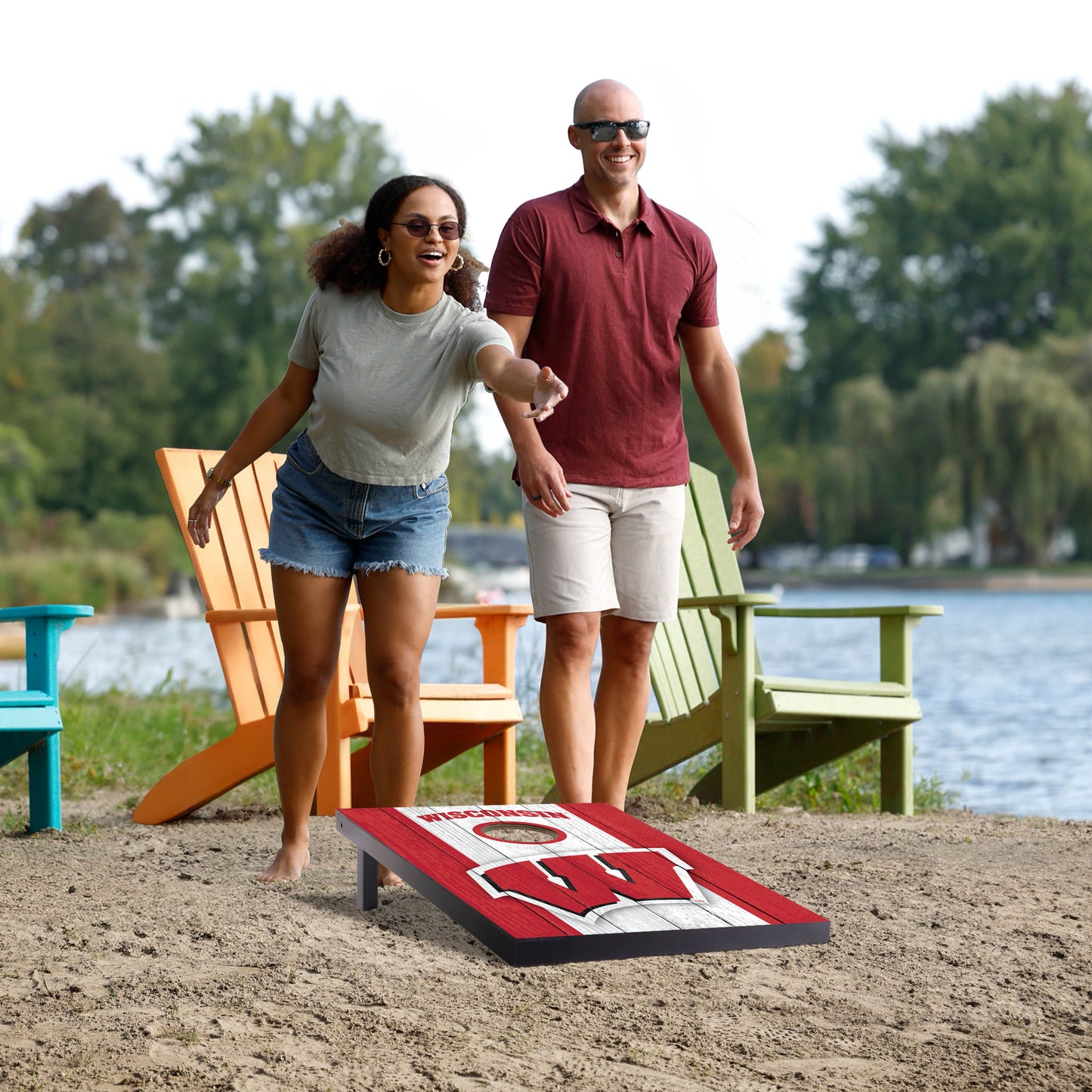 NCAA Wisconsin Badgers 2' x 3' MDF Cornhole Set