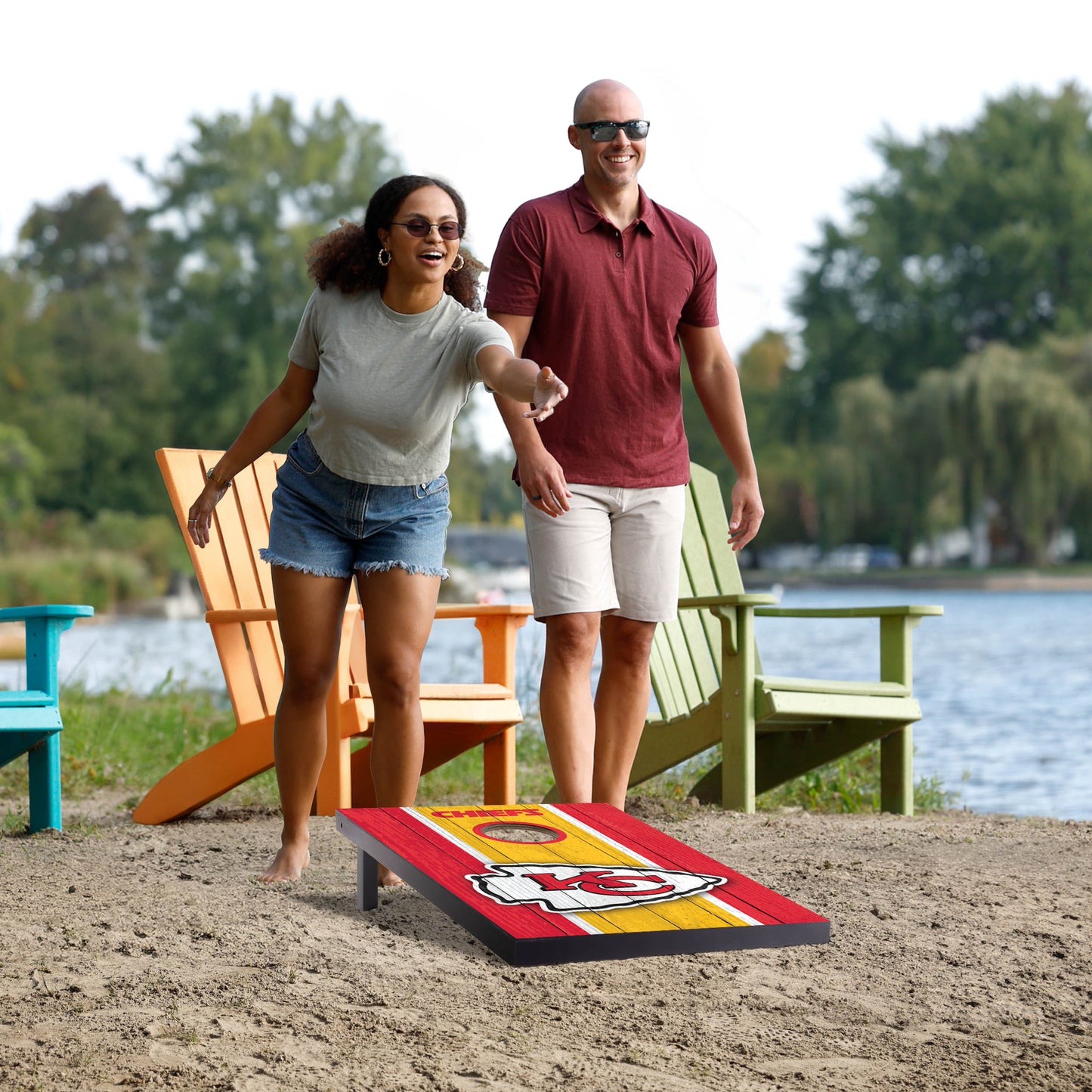 NFL Kansas City Chiefs 2' x 3' MDF Cornhole Set