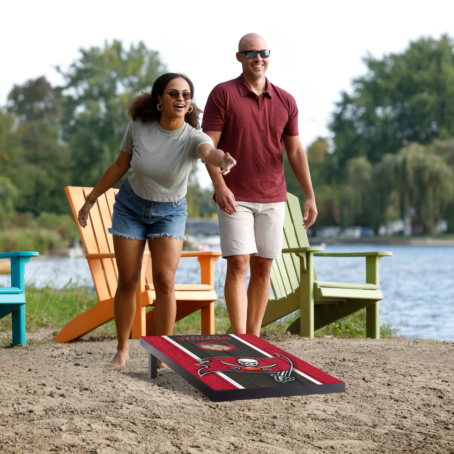 NFL Tampa Bay Buccaneers 2' x 3' MDF Cornhole Set